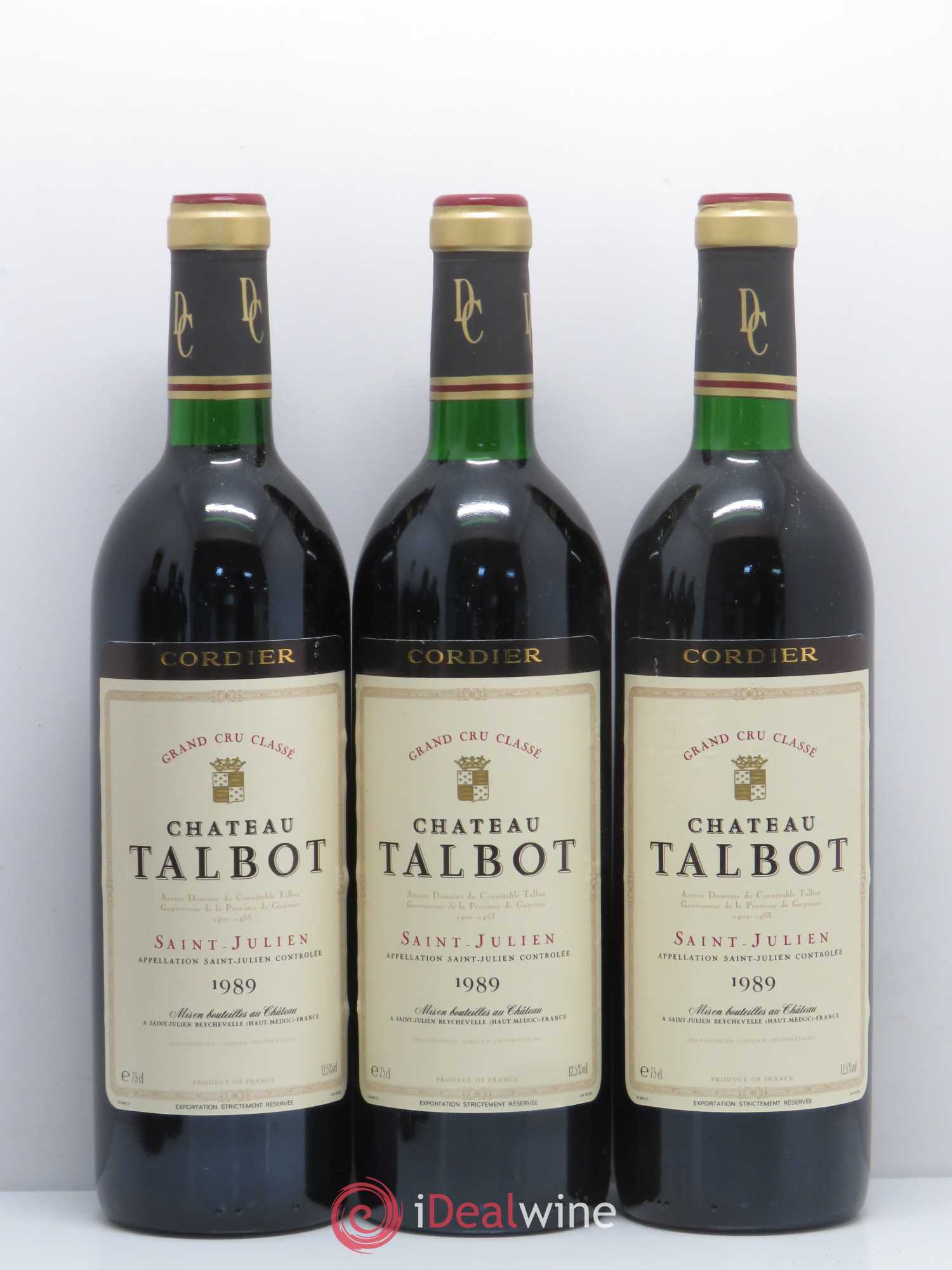 Château Talbot 4ème Grand Cru Classé 1989 - Lot de 12 bouteilles - 3