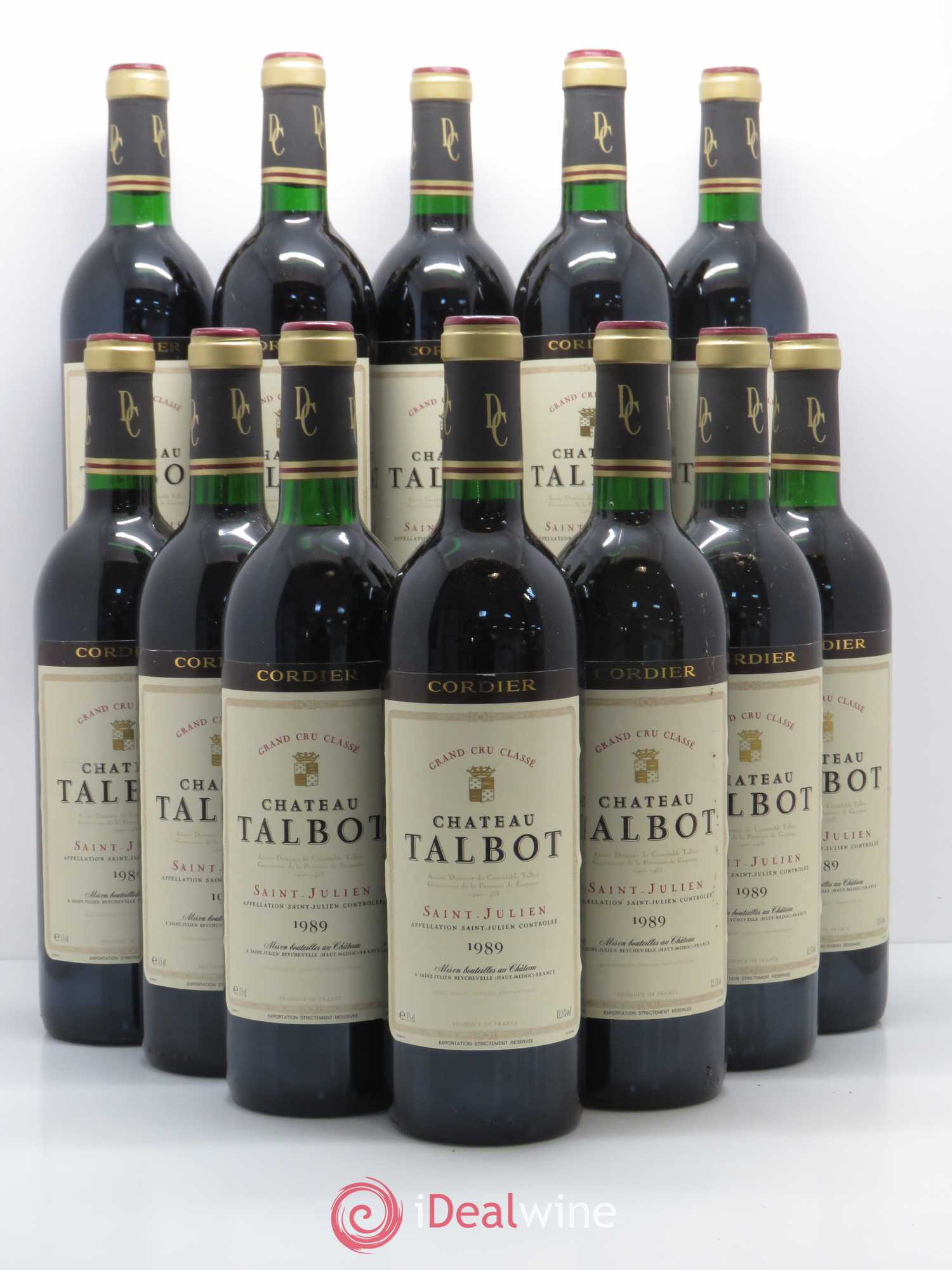 Château Talbot 4ème Grand Cru Classé 1989 - Lot de 12 bouteilles - 0