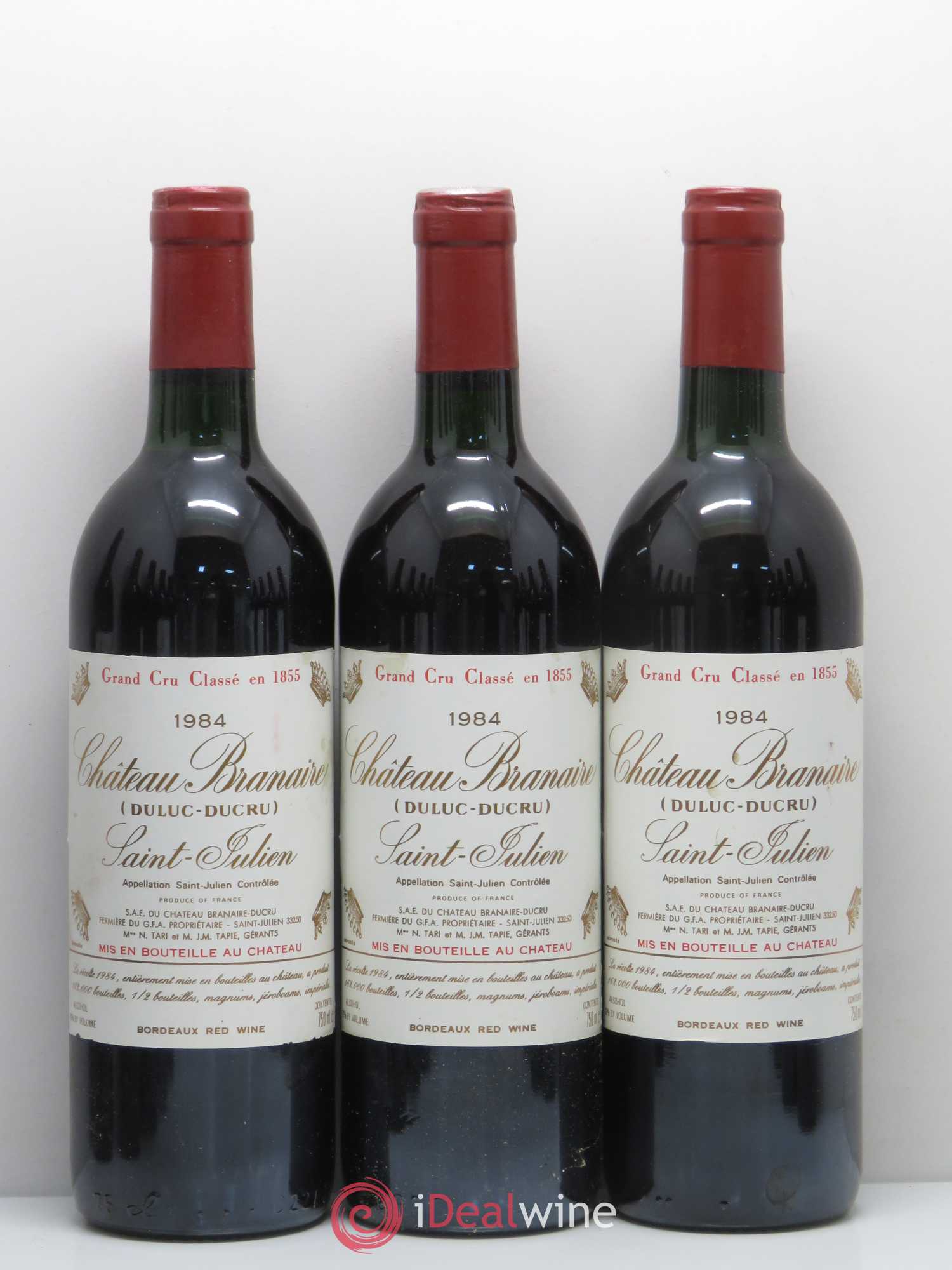Château Branaire Ducru 4ème Grand Cru Classé 1984 - Lot de 12 bouteilles - 1