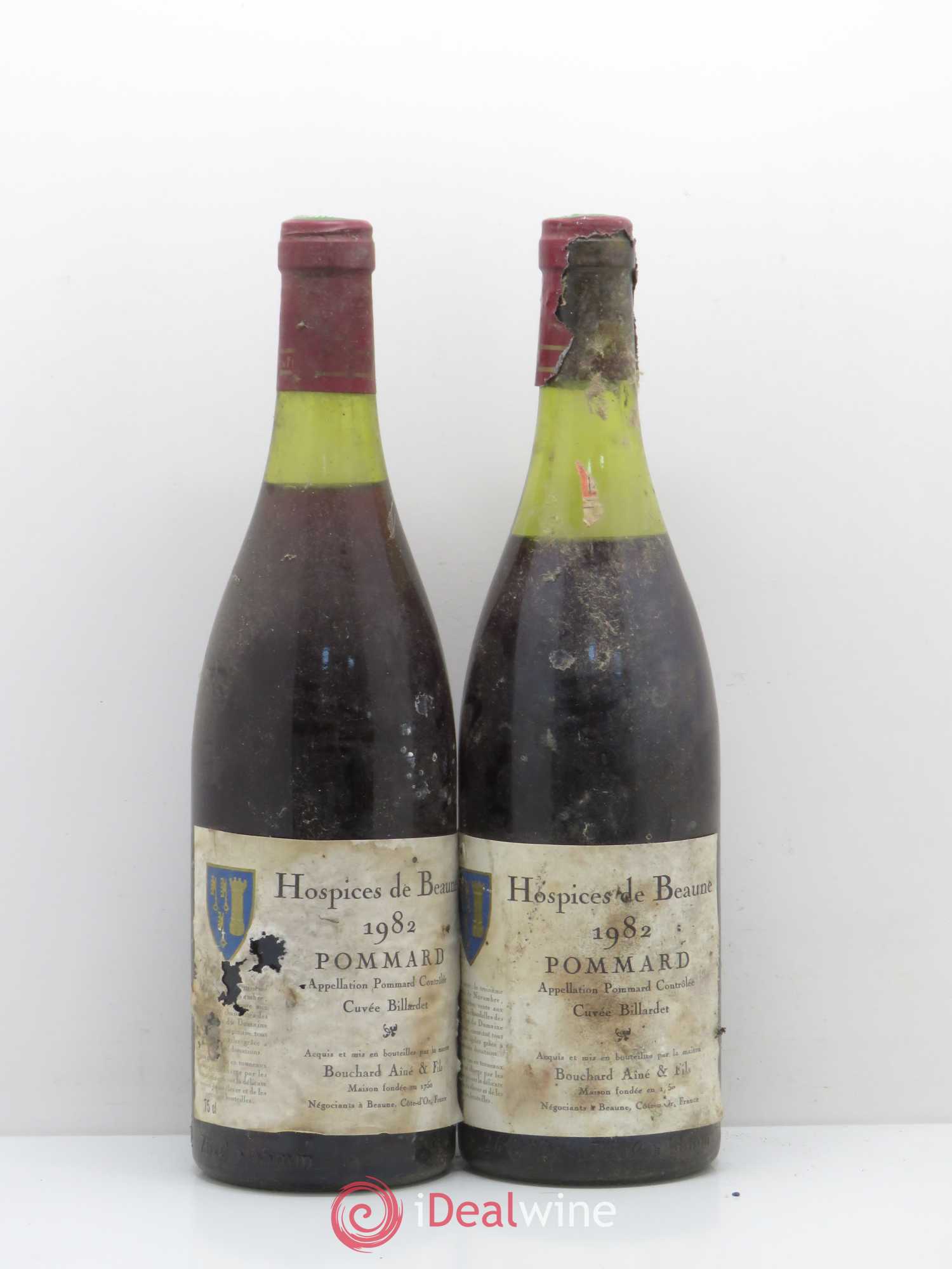 Pommard Cuvée Billardet Bouchard Aîné et fils 1982 - Posten von 2 Flaschen - 0