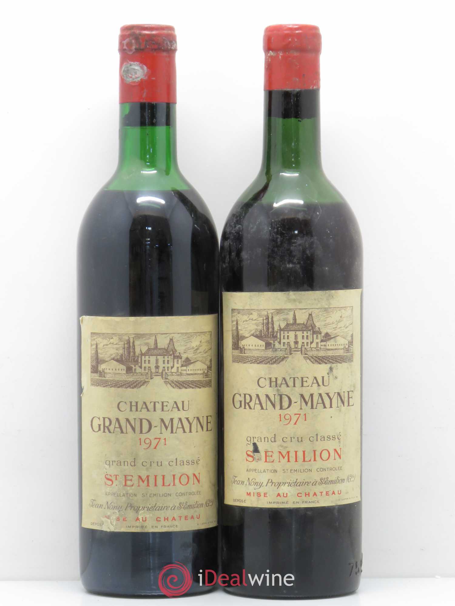Château Grand Mayne Grand Cru Classé  (sans prix de réserve) 1971 - Lot de 5 bouteilles - 2