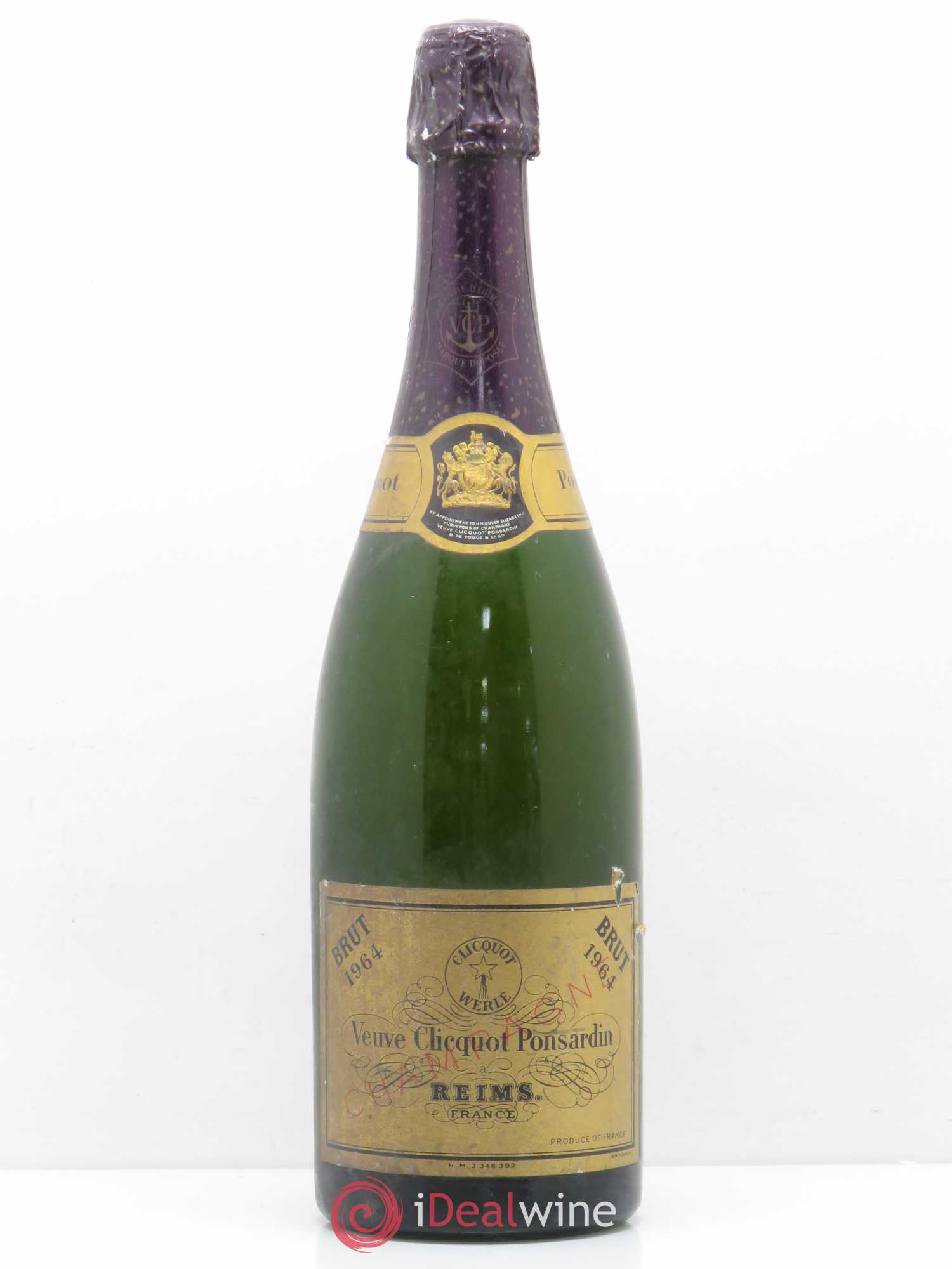 Vintage Veuve Clicquot 1964 - Lot de 1 bouteille - 0