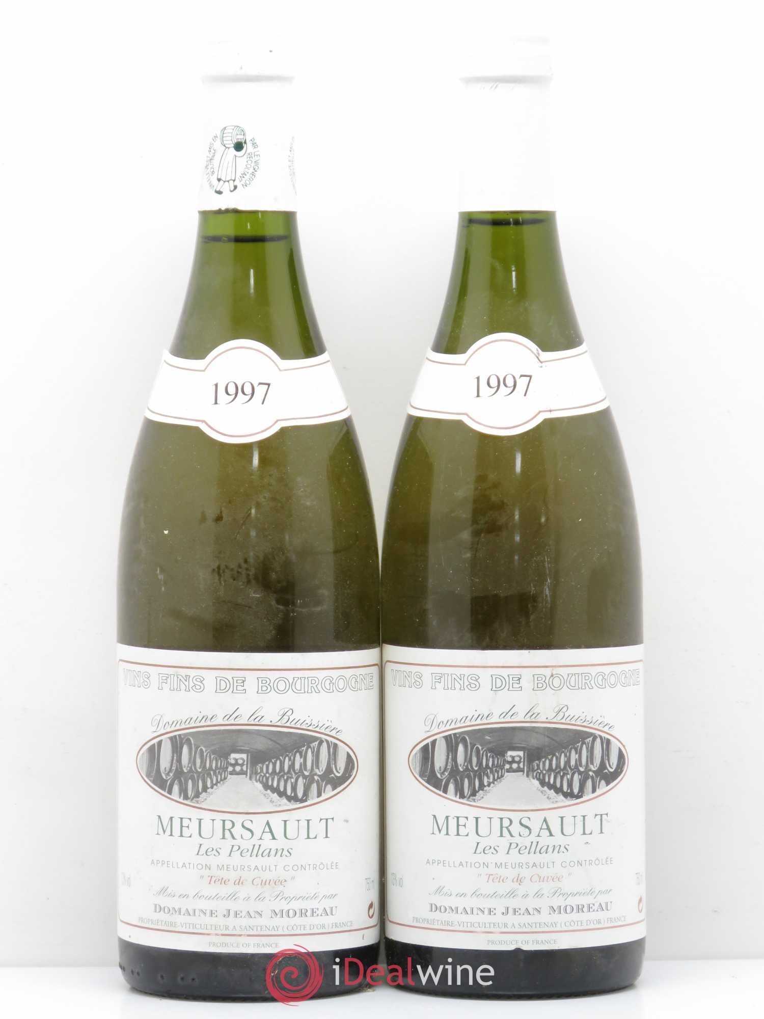 Meursault Les Pellans tête de cuvée Domaine de La Buissiere Jean Moreau 1997 - Posten von 2 Flaschen - 0