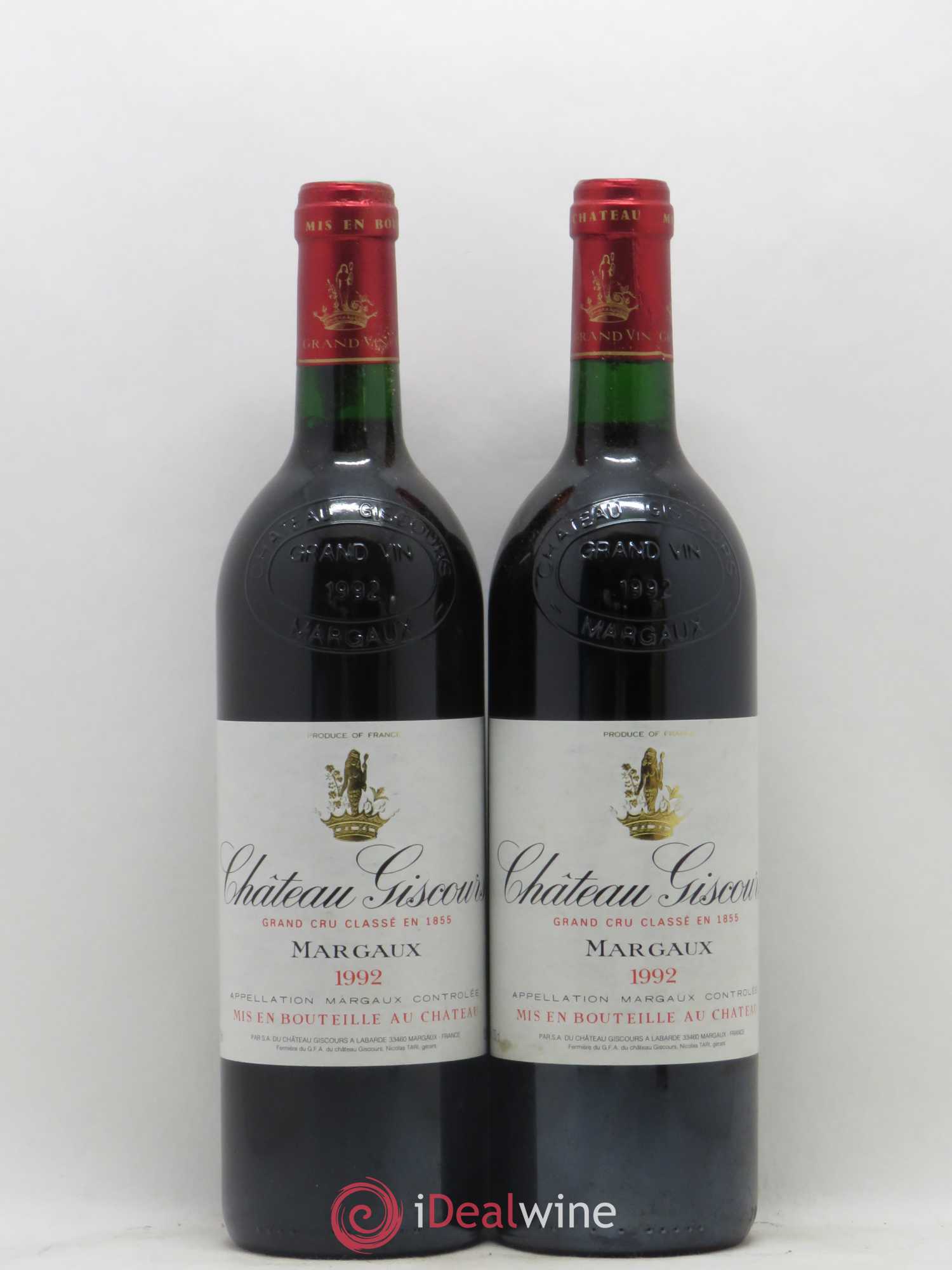 Château Giscours 3ème Grand Cru Classé 1992 - Lot de 2 bouteilles - 0