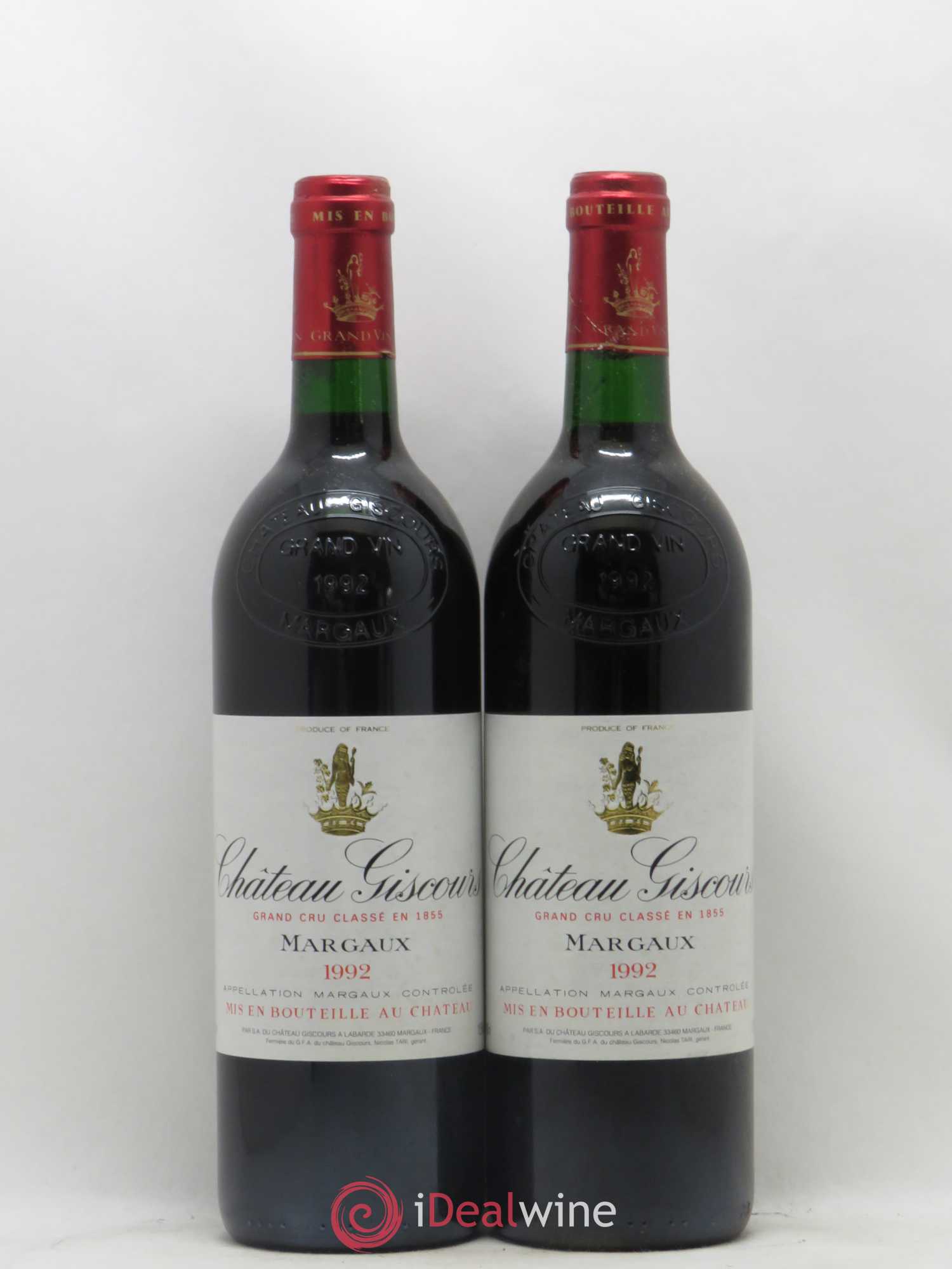 Château Giscours 3ème Grand Cru Classé 1992 - Lot de 2 bouteilles - 0