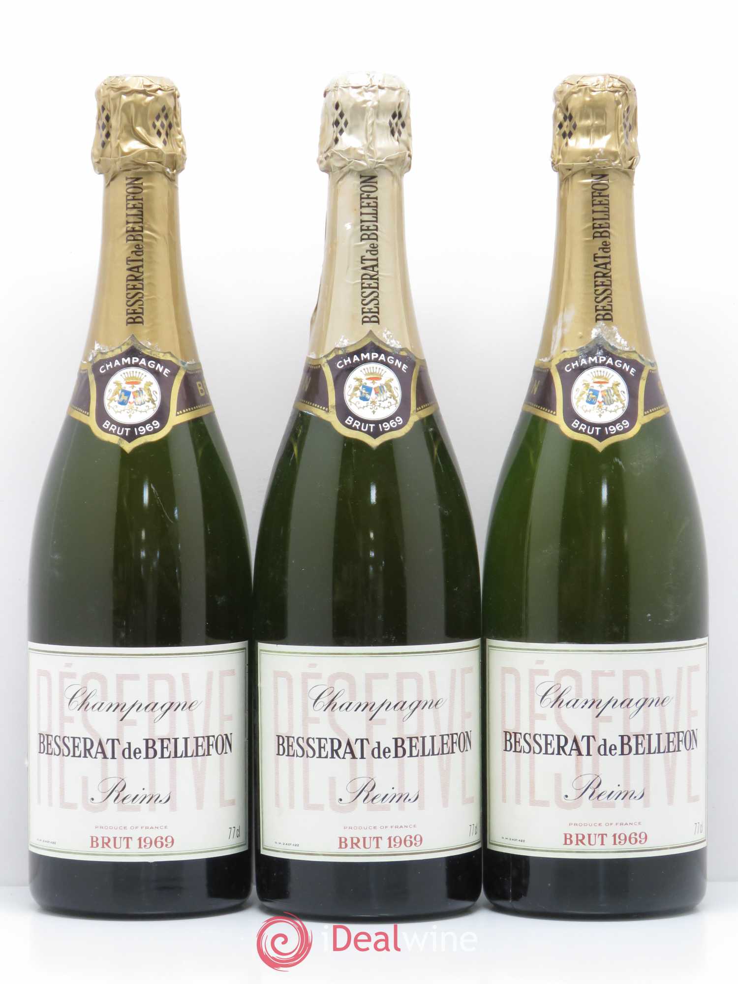 Champagne - 1969 - Lot of 3 bottles - 0