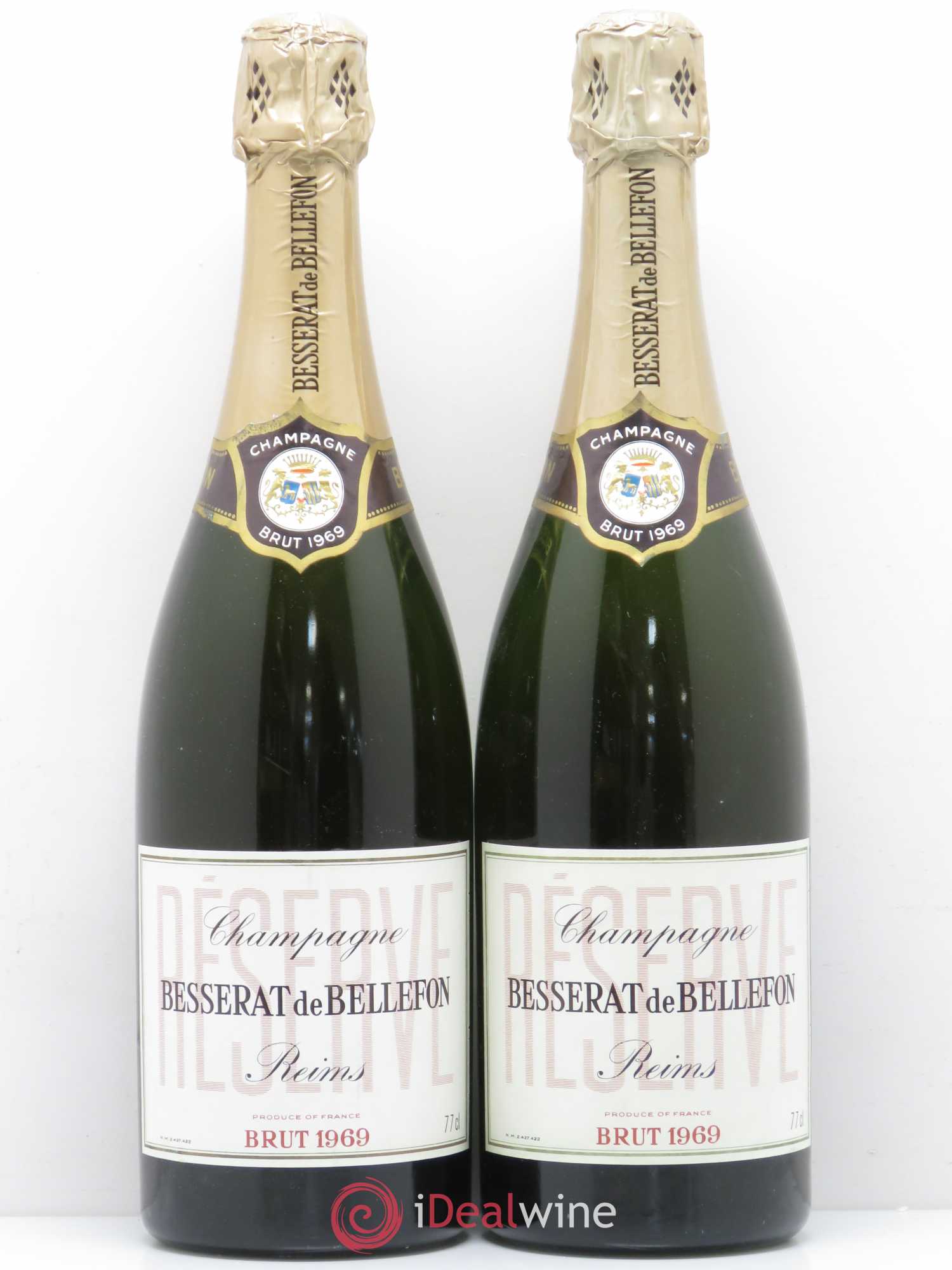 Champagne - 1969 - Lot of 2 bottles - 0