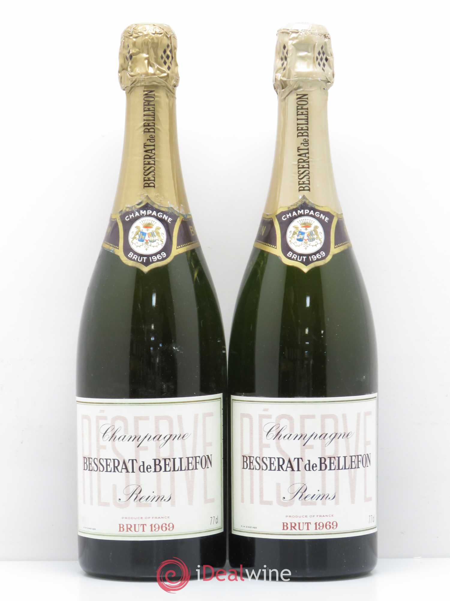 Champagne - 1969 - Lot of 2 bottles - 0