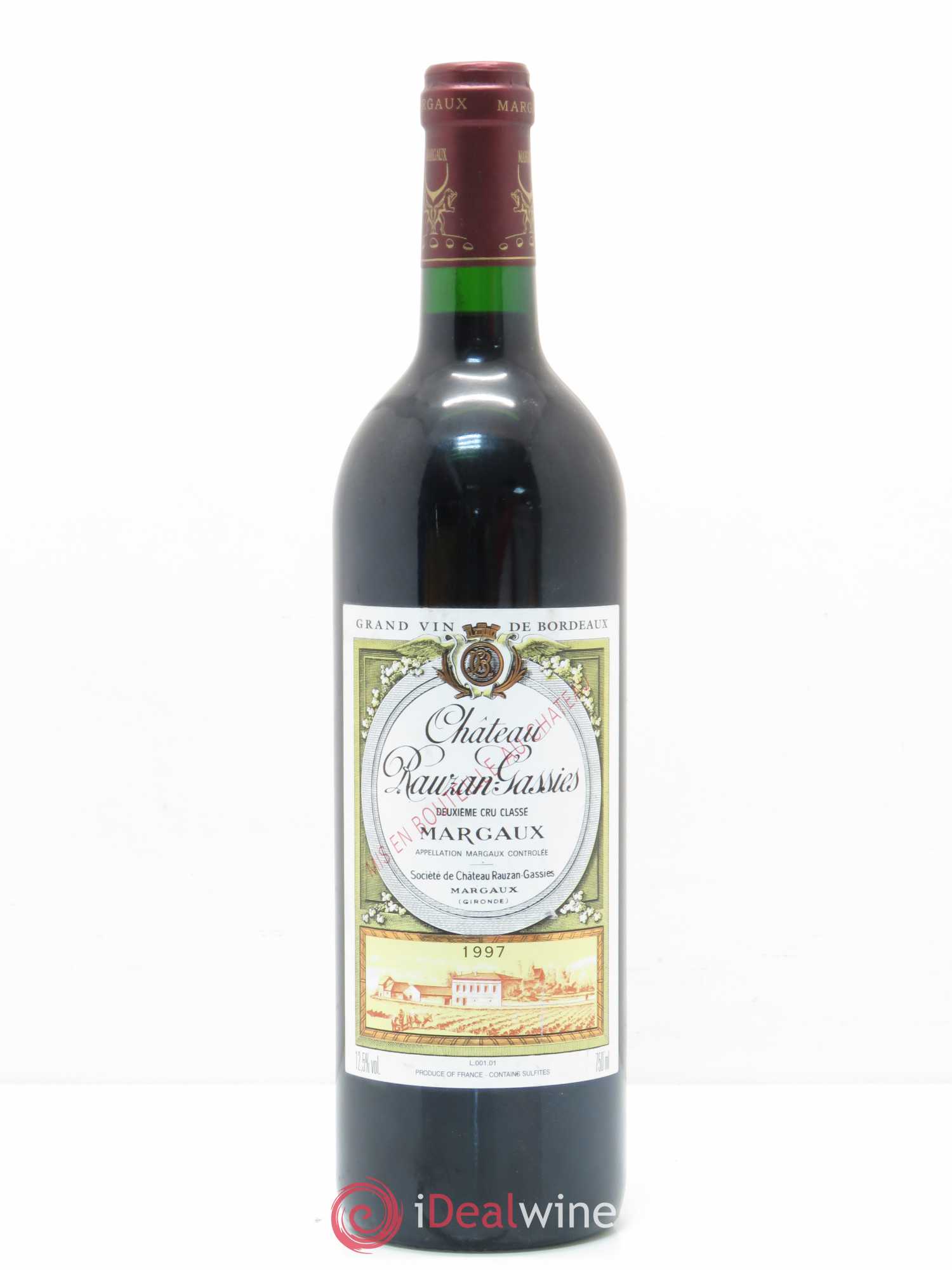 Château Rauzan-Gassies 2ème Grand Cru Classé 1997 - Lot de 1 bouteille - 0