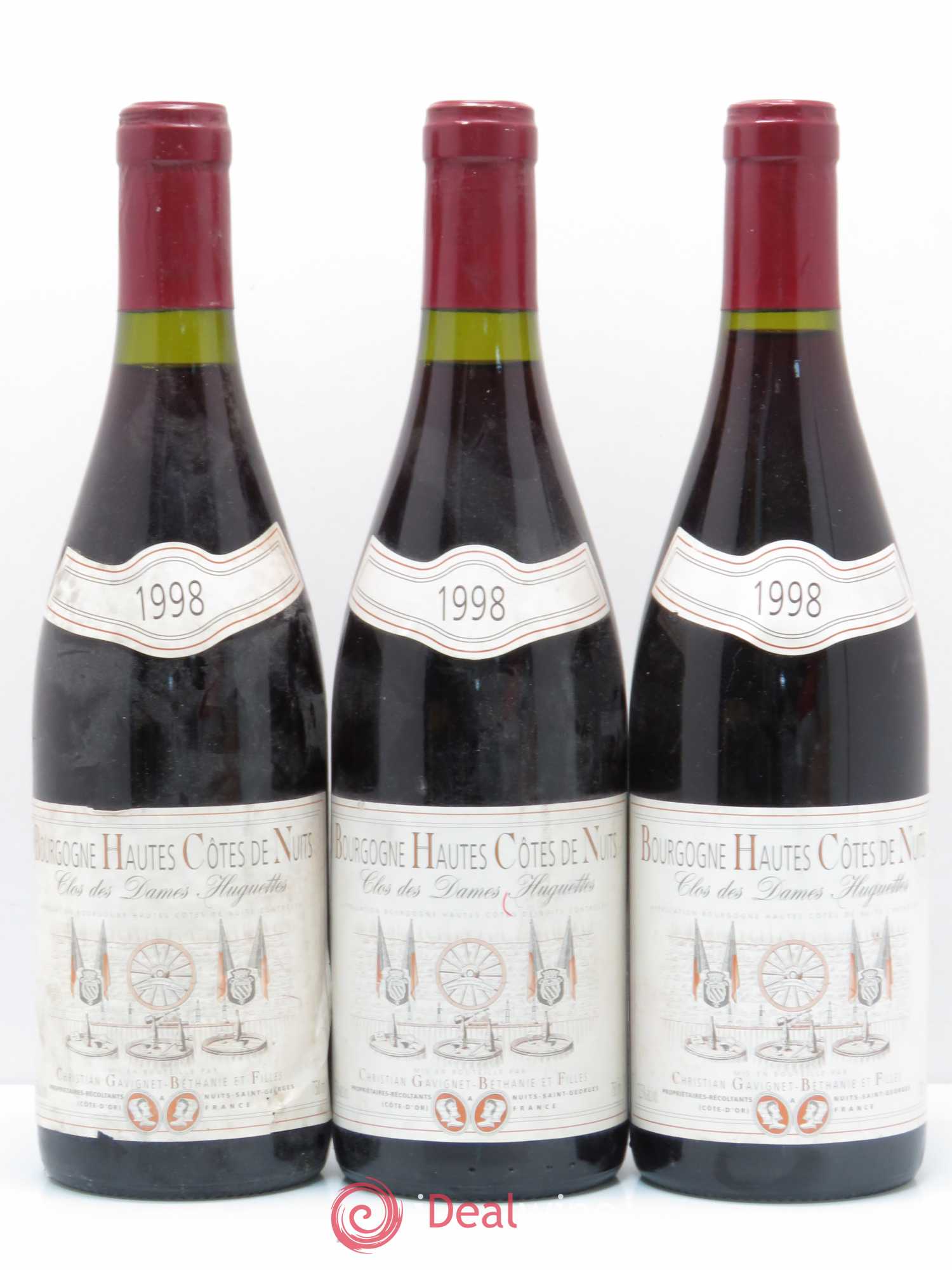 Hautes-Côtes de Nuits Les Dames Huguettes Mongeard-Mugneret (Domaine) C Gavignet Bethanie 1998 - Lot de 3 bouteilles - 0