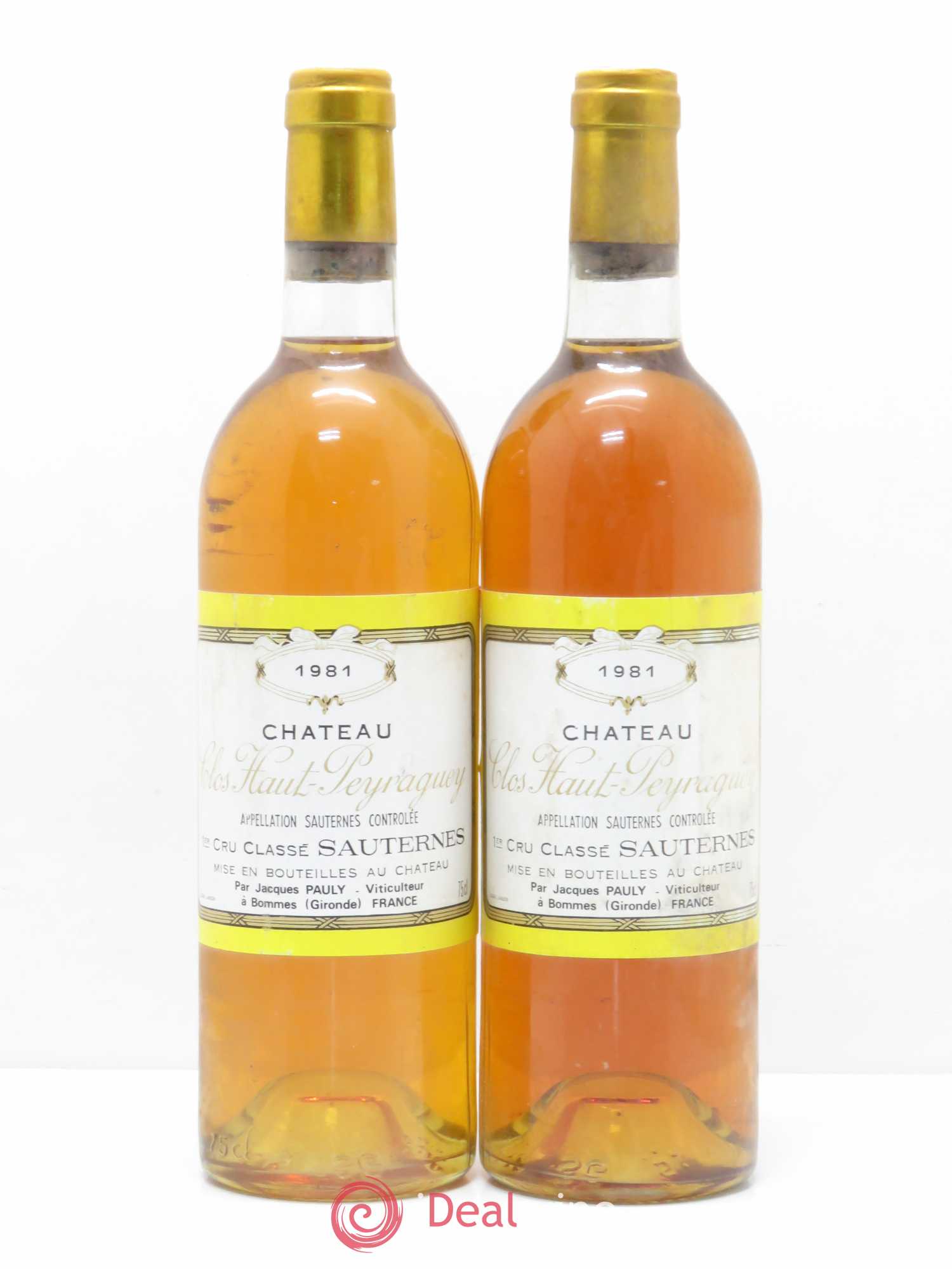 Clos Haut-Peyraguey 1er Grand Cru Classé 1981 - Lotto di 2 bottiglie - 0