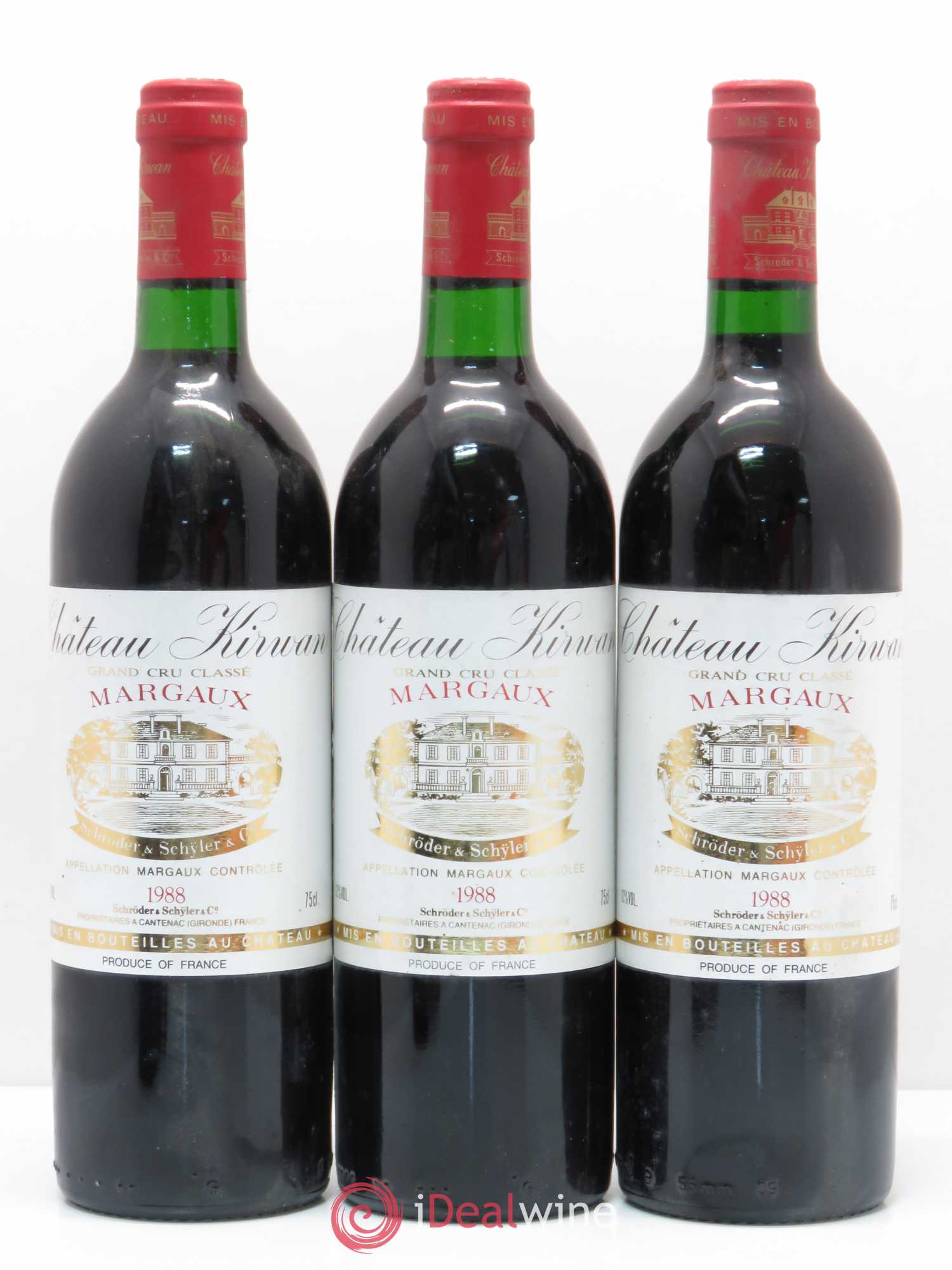 Château Kirwan 3ème Grand Cru Classé 1988 - Lot de 5 bouteilles - 1