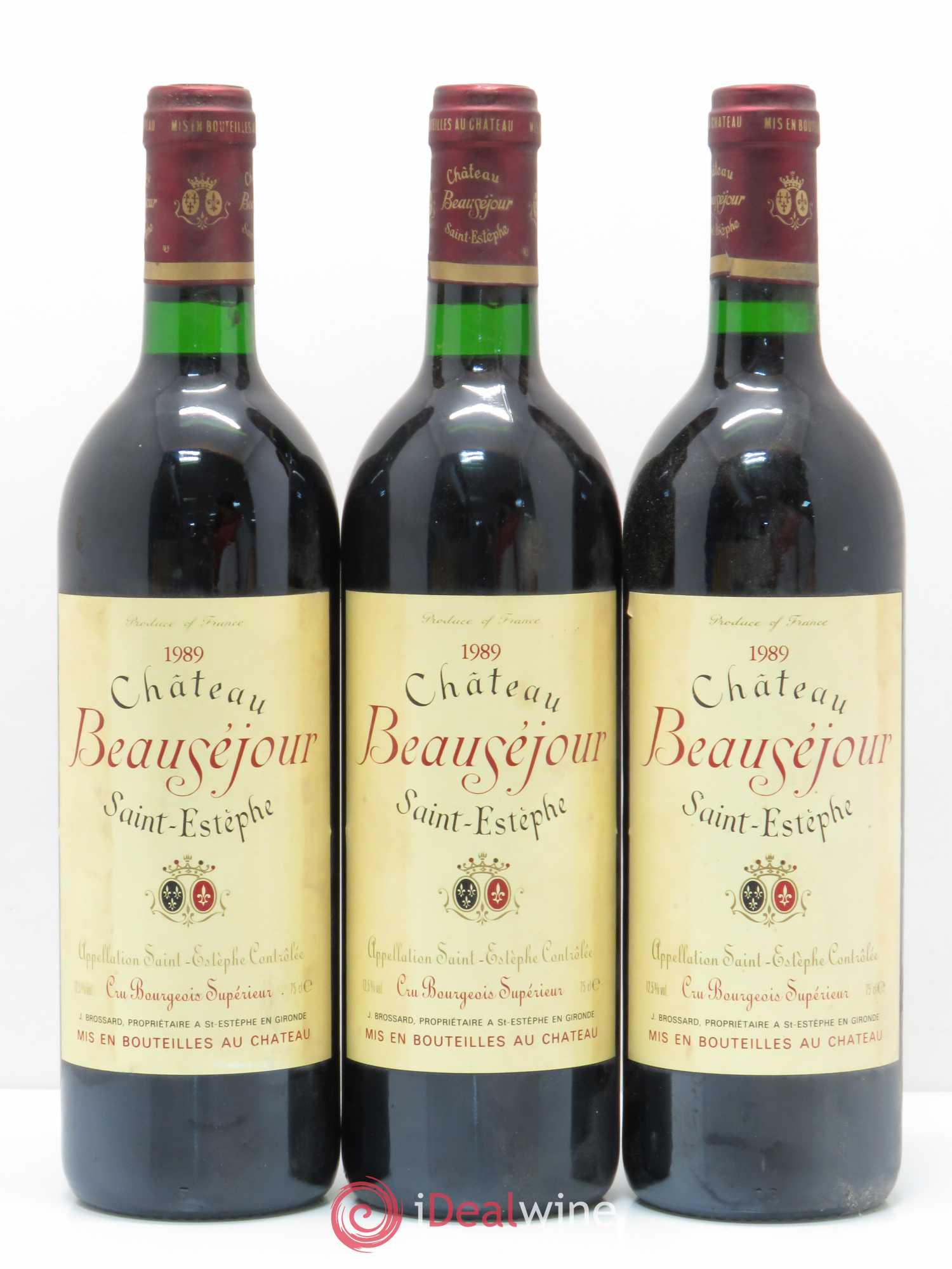 Saint-Estèphe Chateau Beauséjour 1989 - Lot de 6 bouteilles - 2