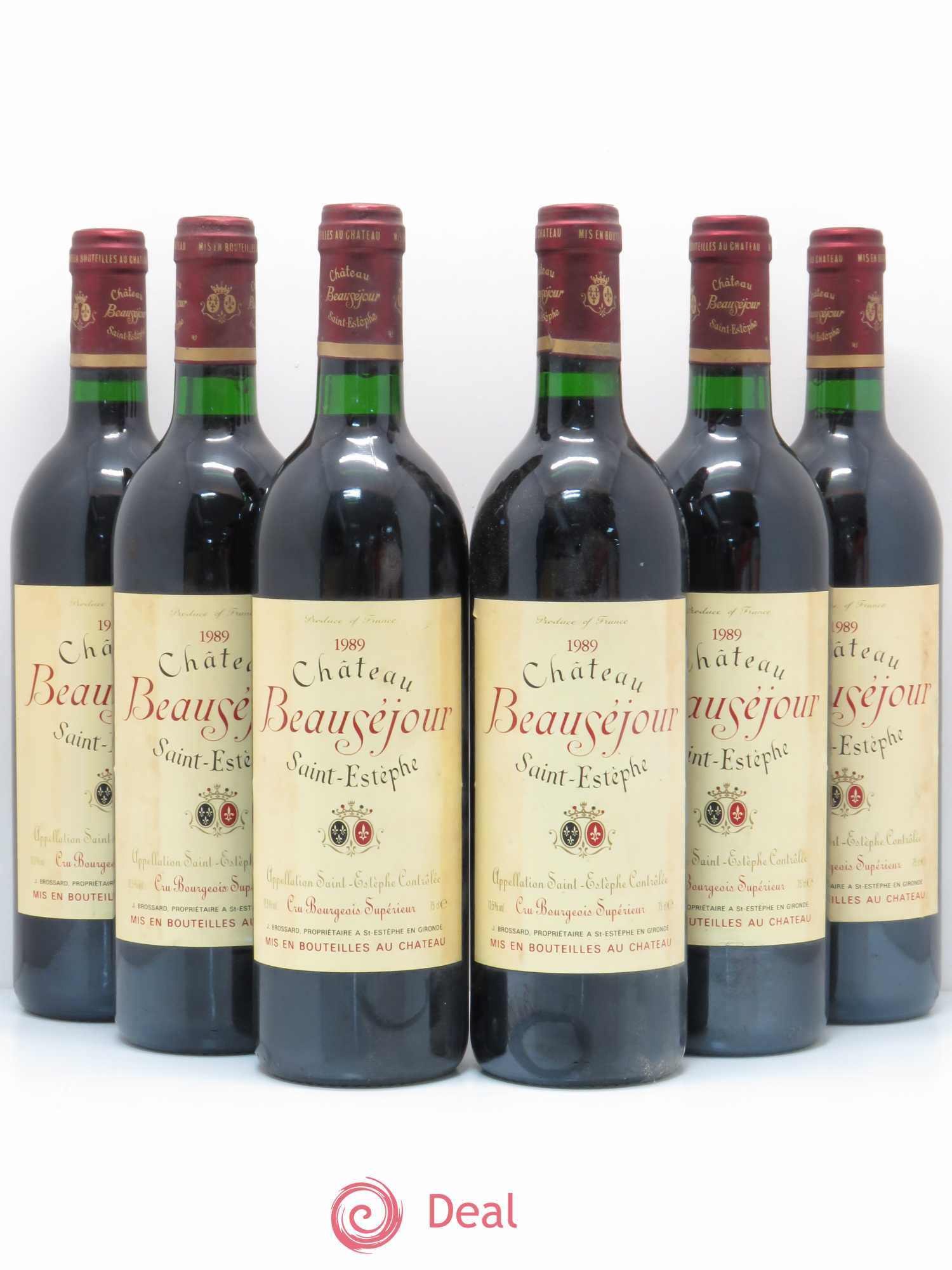 Saint-Estèphe Chateau Beauséjour 1989 - Lot de 6 bouteilles - 0