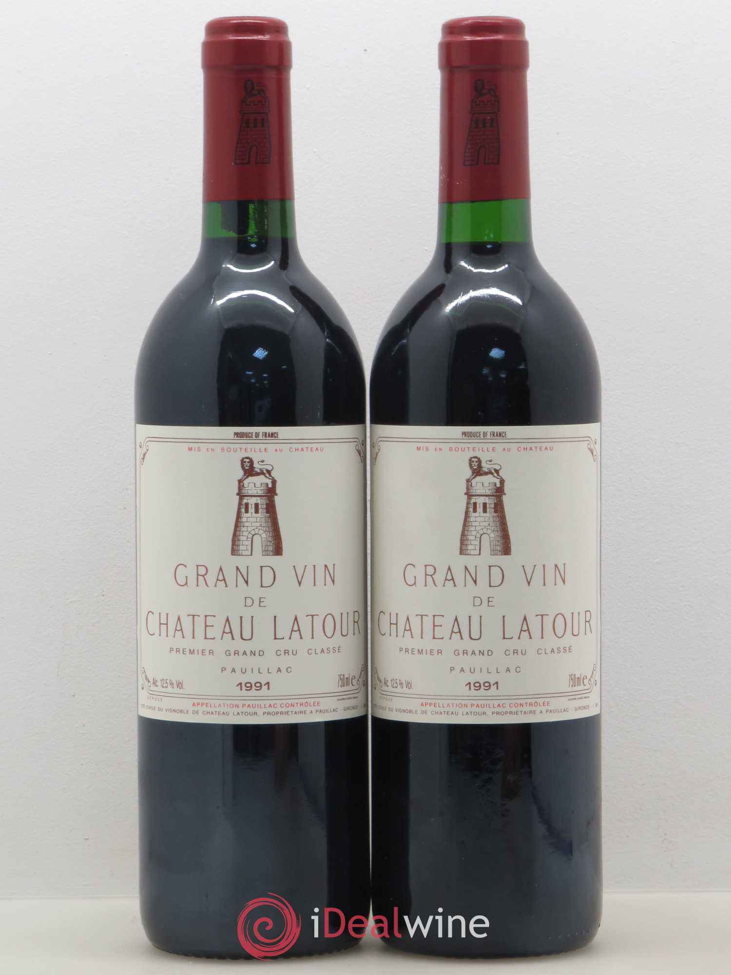 Château Latour 1er Grand Cru Classé 1991 - Lot de 2 bouteilles - 0