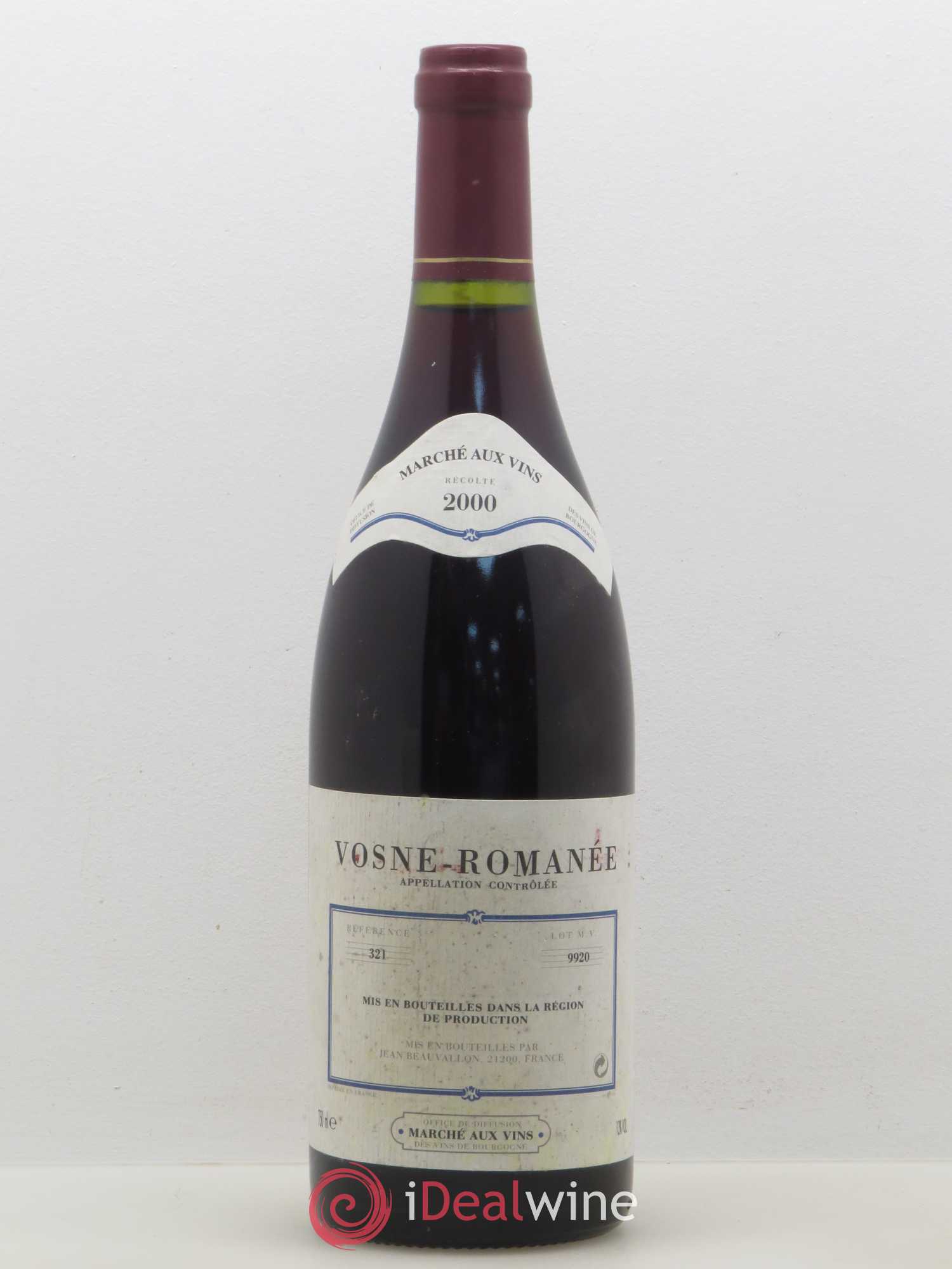 Vosne-Romanée Jean Beauvallon 2000 - Posten von 1 Flasche - 0