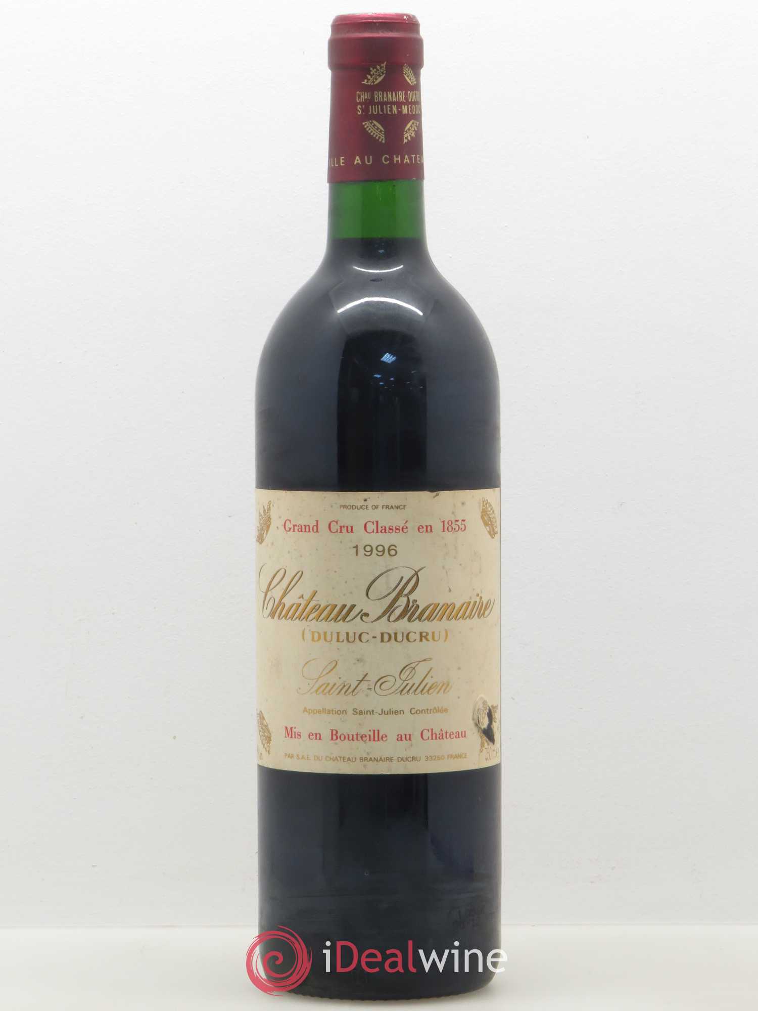 Château Branaire Ducru 4ème Grand Cru Classé 1996 - Lot de 1 bouteille - 0