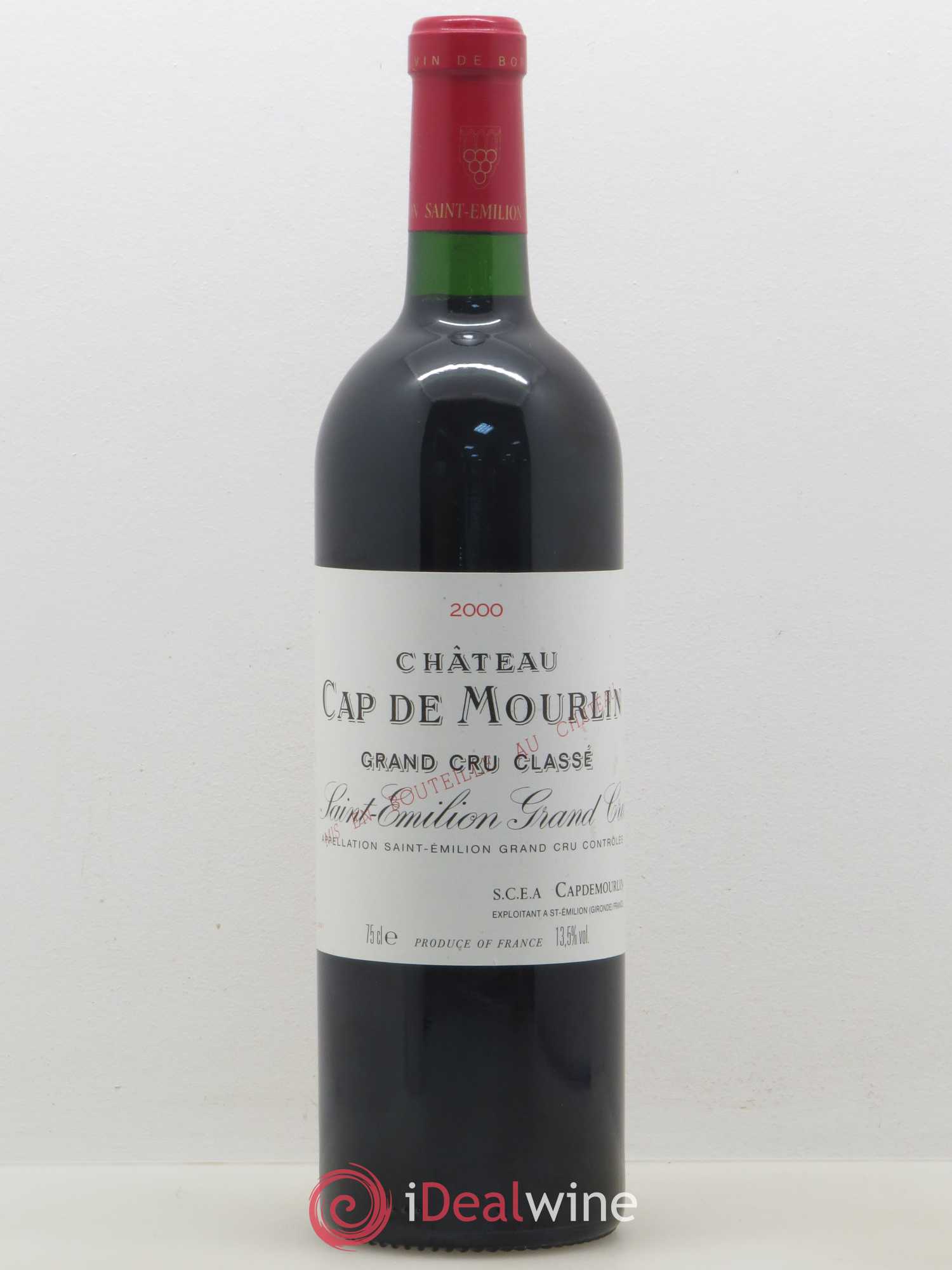 Château Cap de Mourlin Grand Cru Classé 2000 - Lot de 1 bouteille - 0