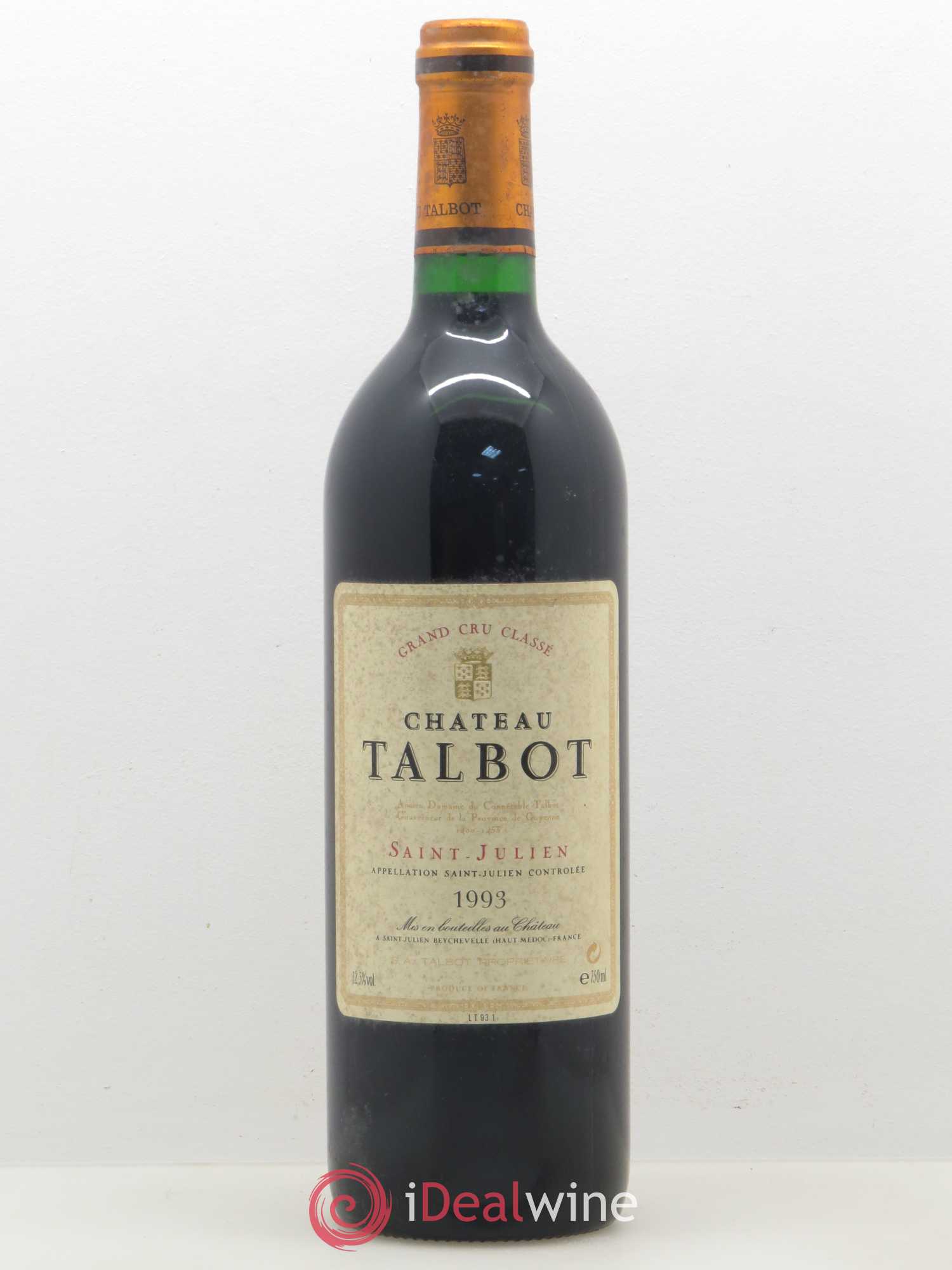 Château Talbot 4ème Grand Cru Classé 1993 - Lot de 1 bouteille - 0