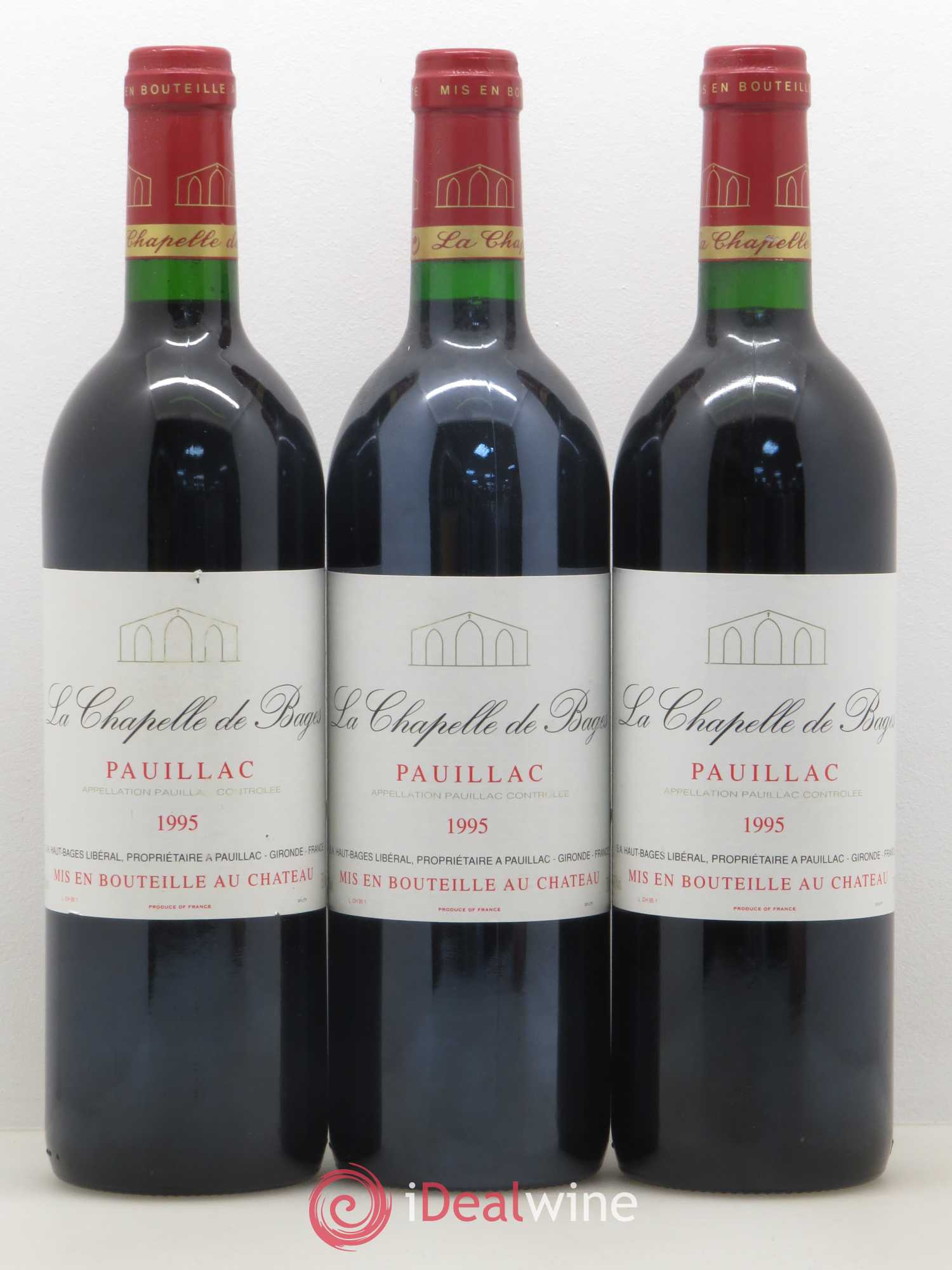 La Chapelle de Haut Bages (sans prix de réserve) 1995 - Lot de 3 bouteilles - 0
