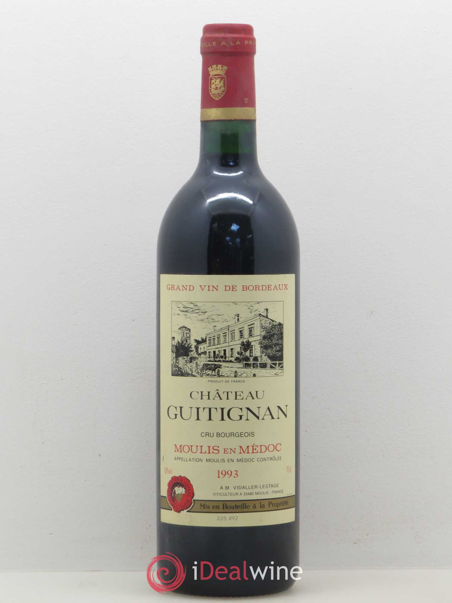 Bordeaux Chateau Guitignan Moulis en Medoc 1993 - Posten von 1 Flasche - 0