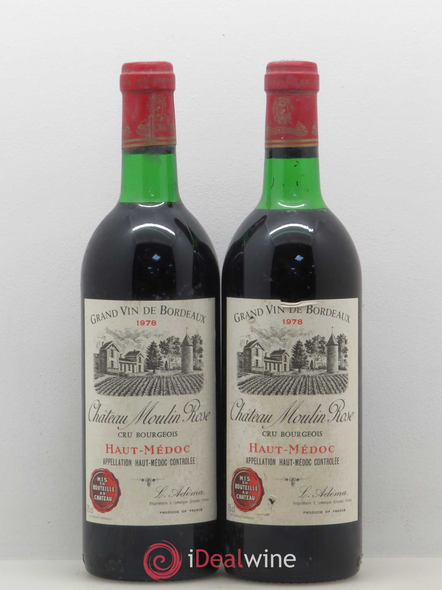 Médoc Moulin Rose 1978 - Posten von 2 Flaschen - 0