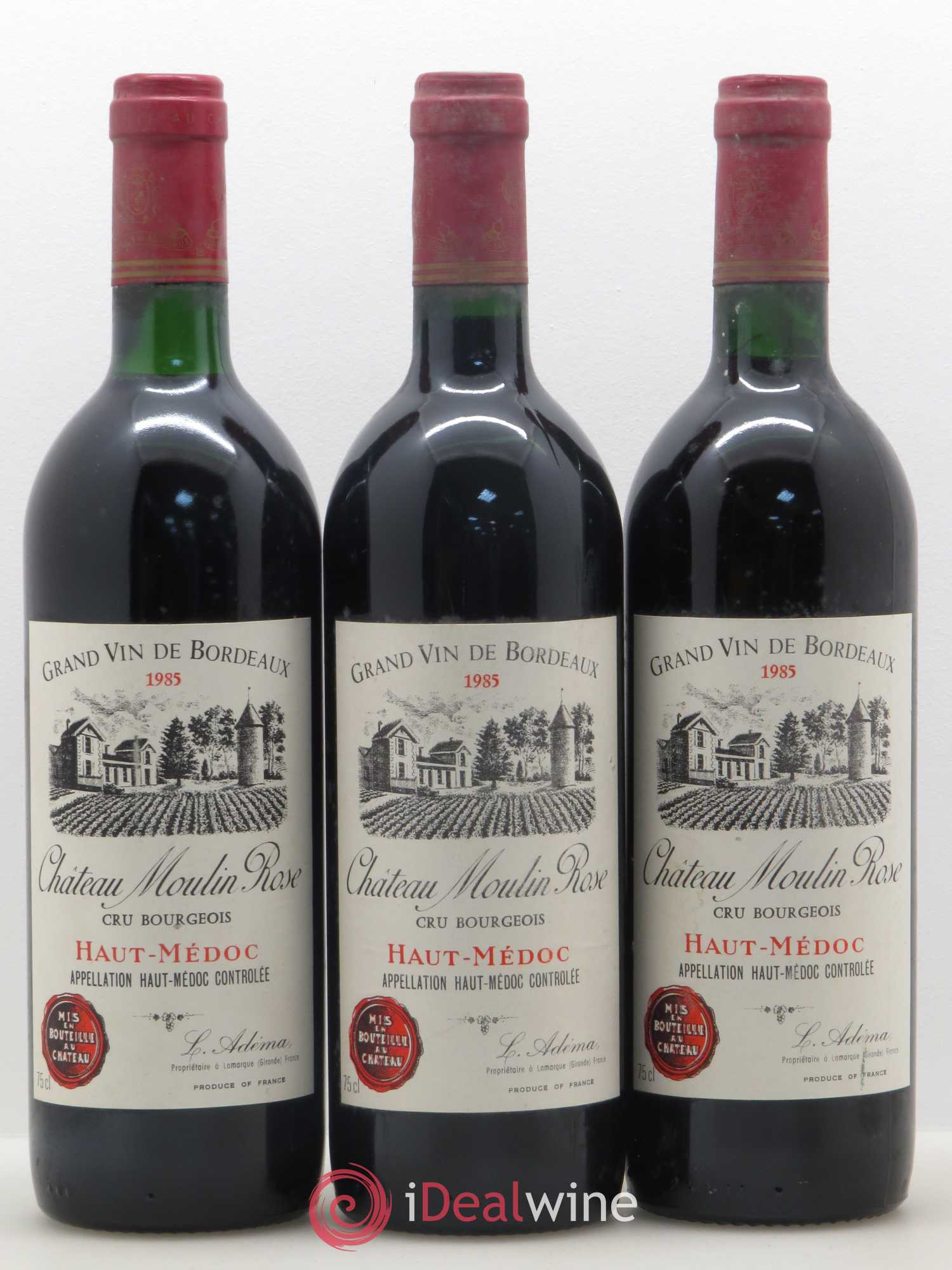 Médoc Moulin Rose (sans prix de réserve) 1985 - Posten von 3 Flaschen - 0