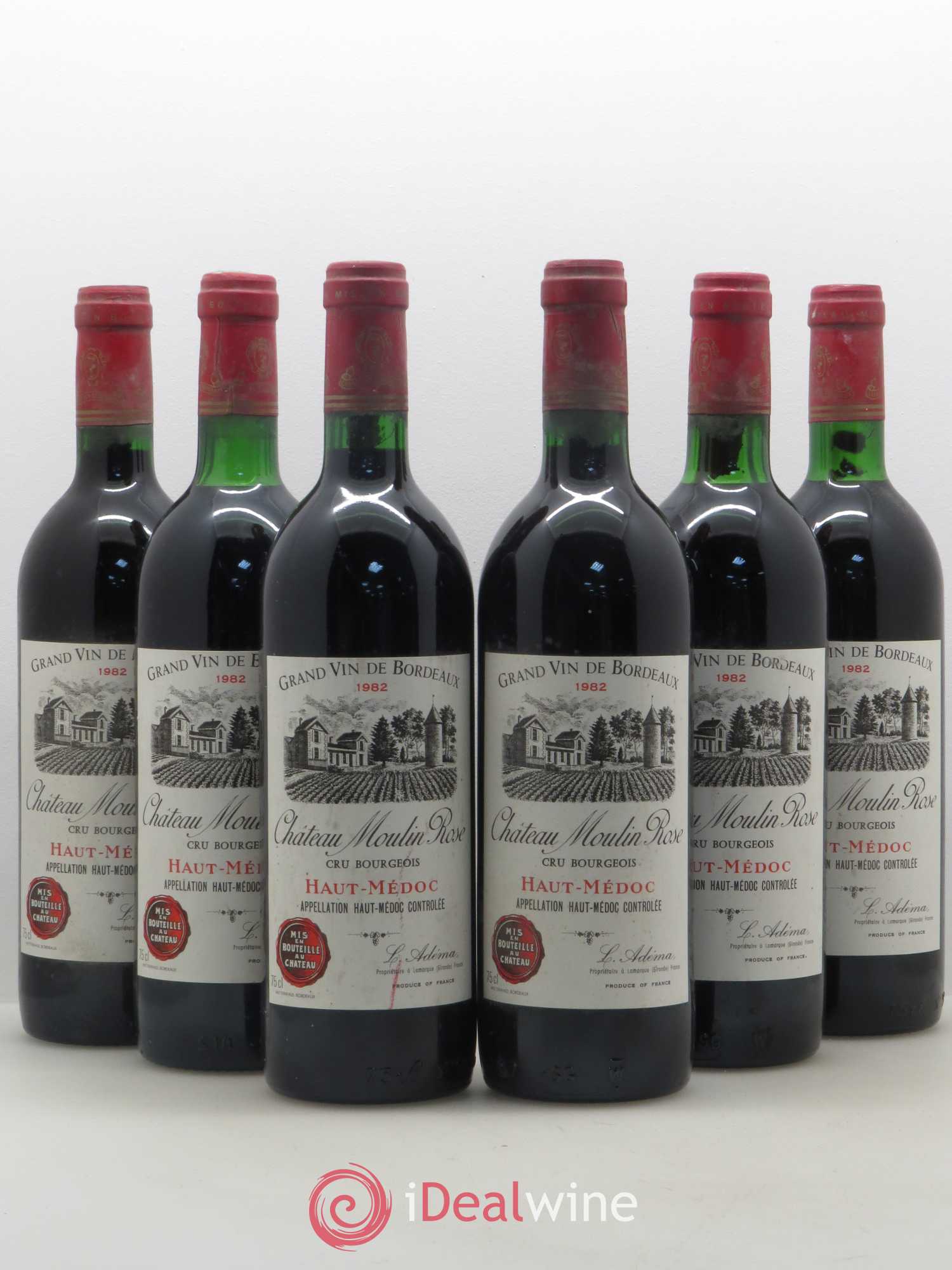 Médoc Moulin Rose (sans prix de réserve) 1982 - Posten von 6 Flaschen - 0