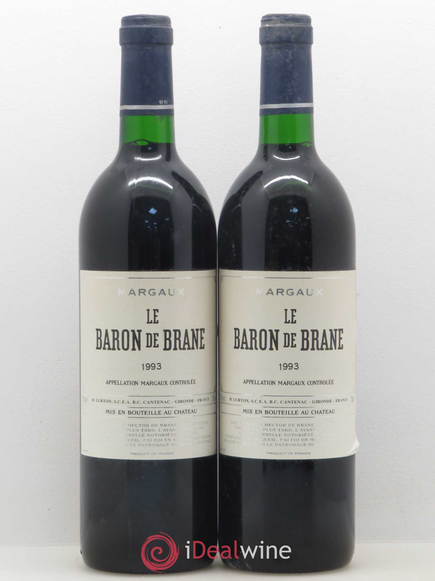 Baron de Brane Second Vin 1993 - Lot de 2 bouteilles - 0