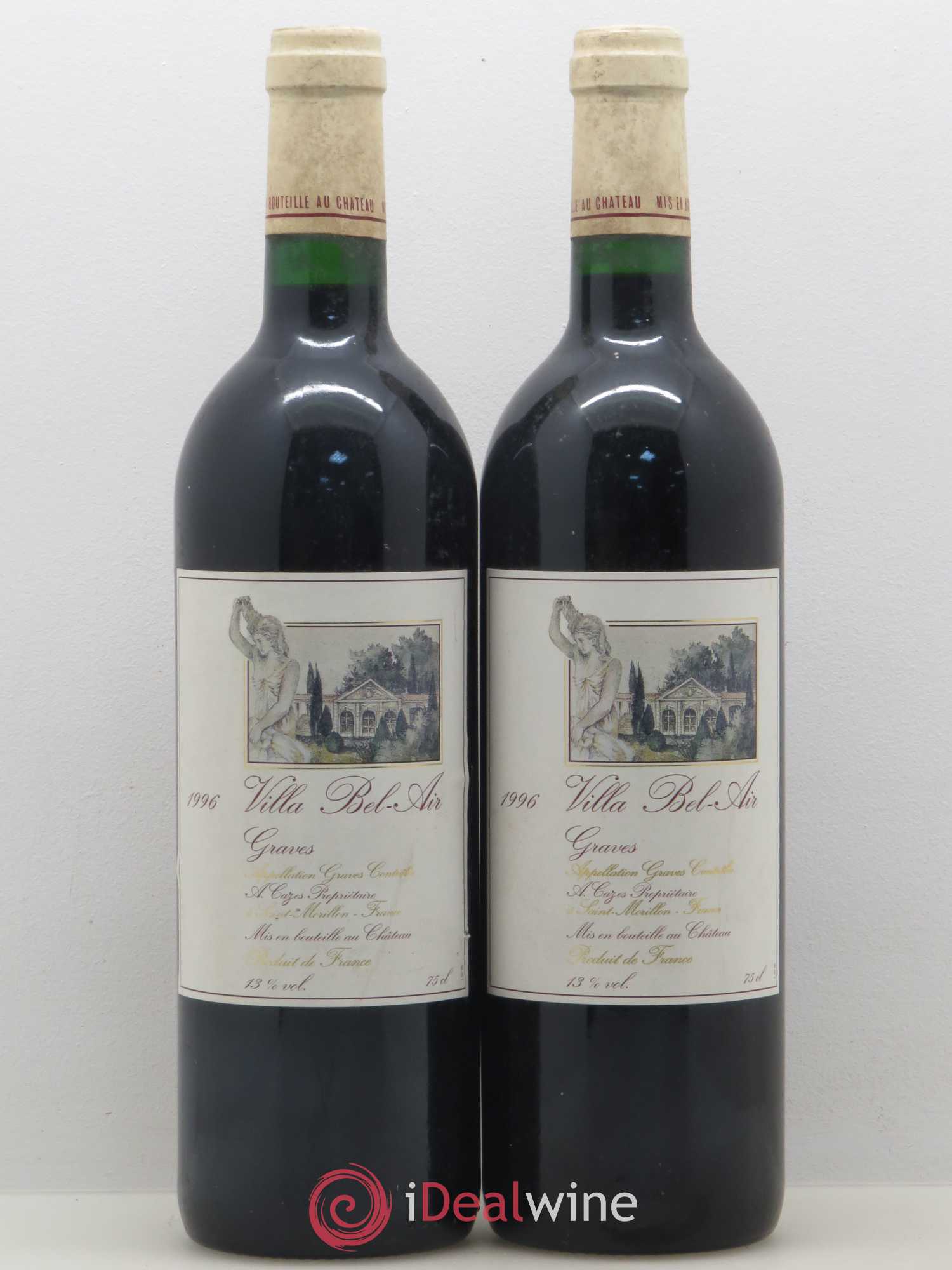Graves Chateau Villa Bel-Air 1996 - Posten von 2 Flaschen - 0