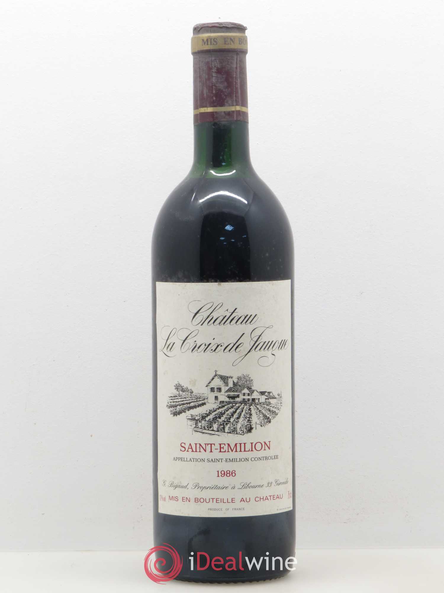 Saint-Émilion Chateau La Croix de Jaugue 1986 - Posten von 1 Flasche - 0