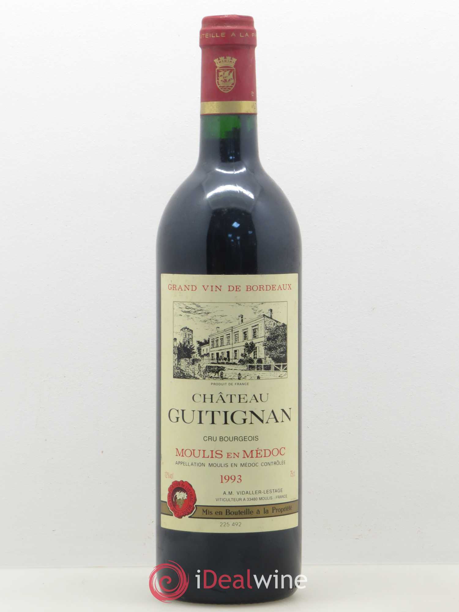 Bordeaux Chateau Guitignan Moulis en Medoc 1993 - Posten von 1 Flasche - 0