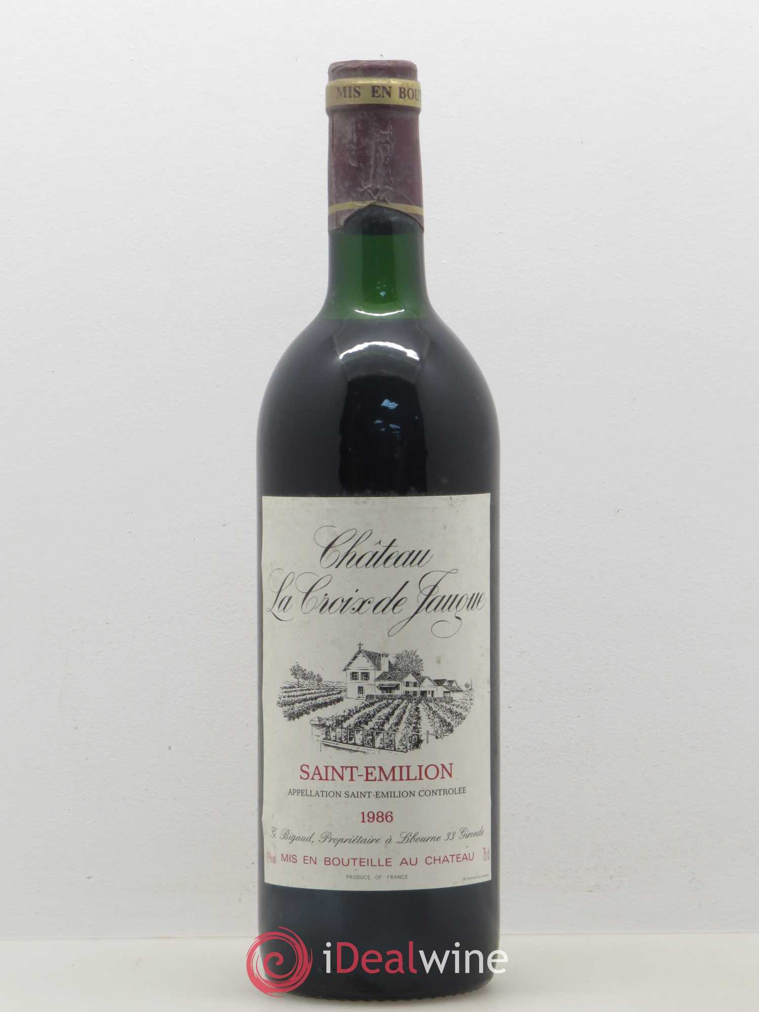 Saint-Émilion Chateau La Croix de Jaugue 1986 - Posten von 1 Flasche - 0