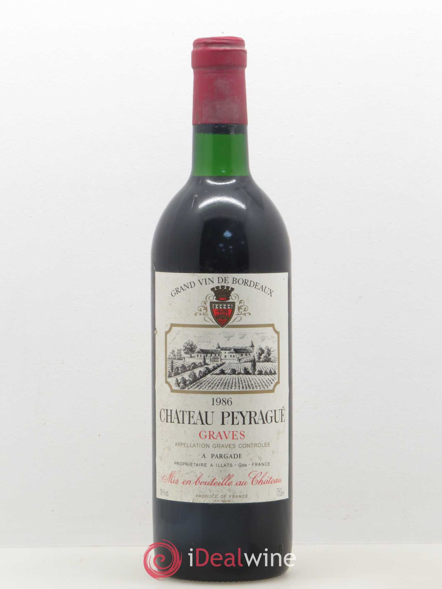 Graves Chateau Peyrague 1986 - Posten von 1 Flasche - 0