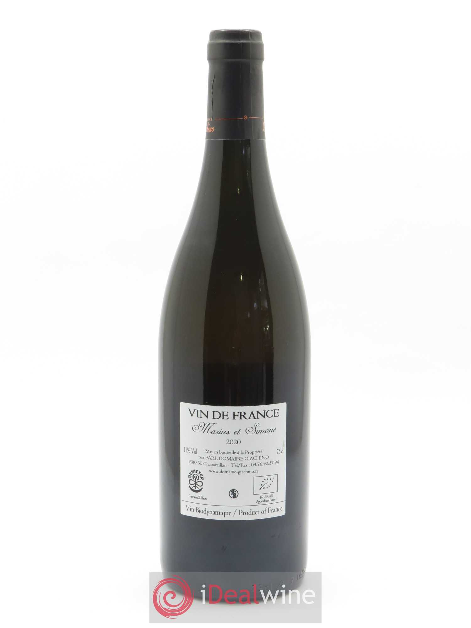 Vin de France (anciennement Vin de Savoie) Marius et Simone Giachino 2020 - Lot of 1 bottle - 1