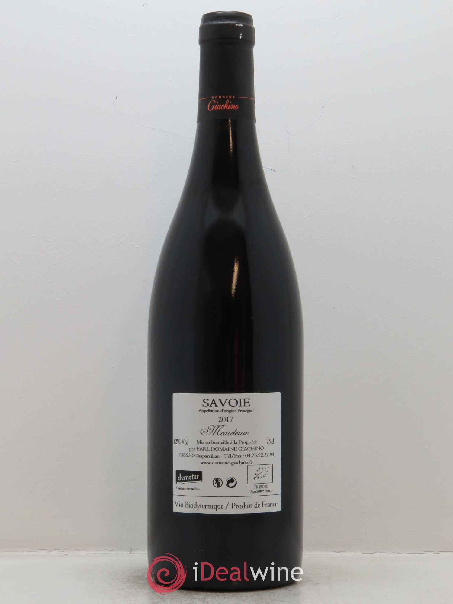 Vin de Savoie Mondeuse Giachino 2017 - Lot de 1 bouteille - 1