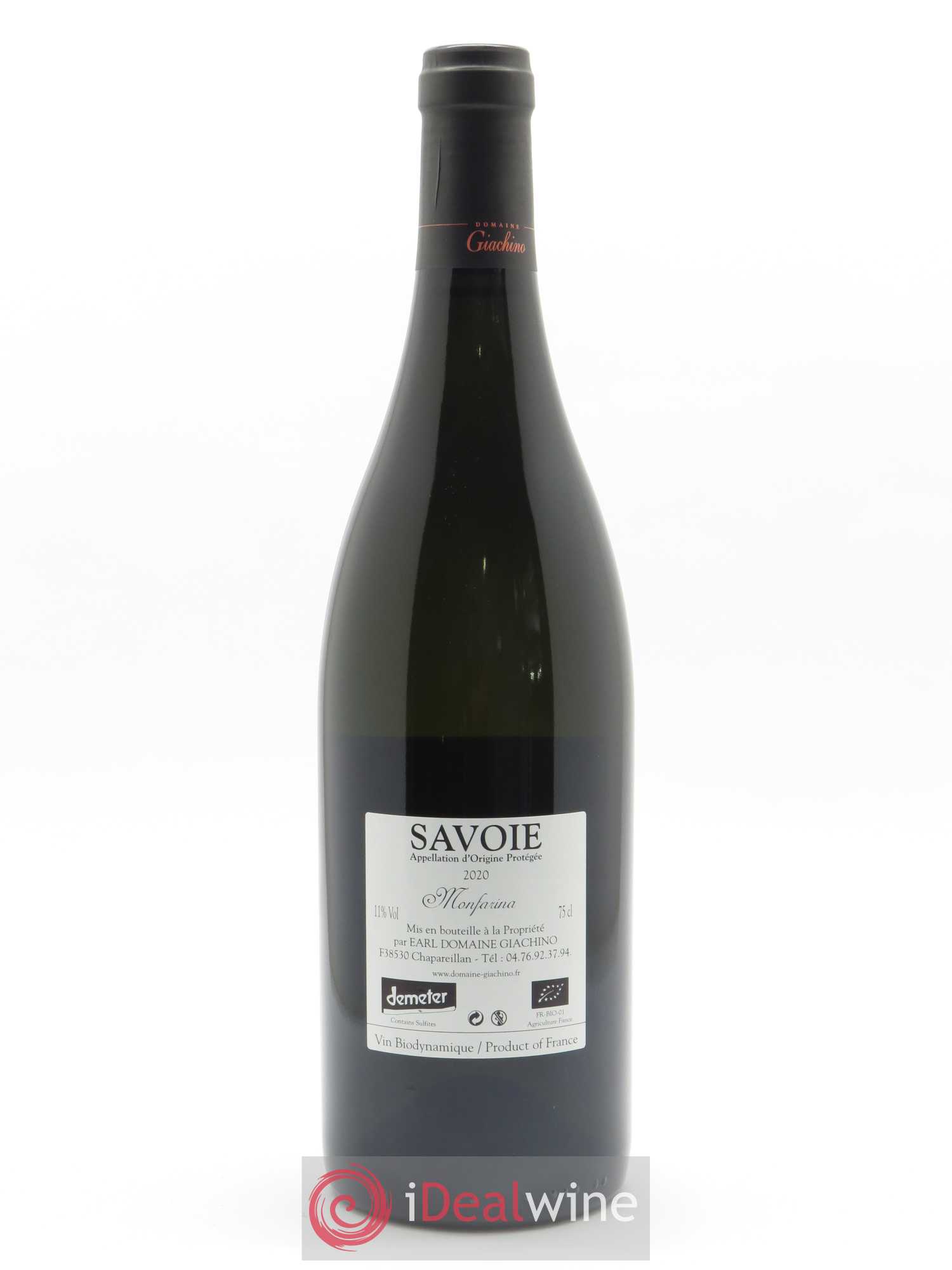 Vin de Savoie Monfarina Giachino 2020 - Lot de 1 bouteille - 1