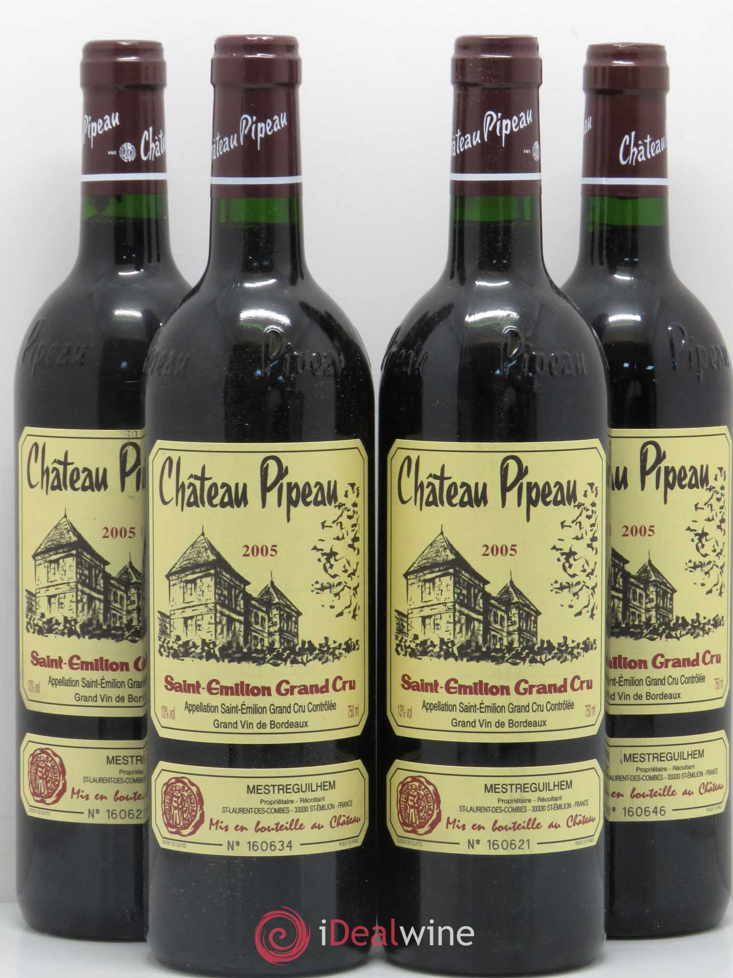 Château Pipeau 2005 - Lot de 4 bouteilles - 0