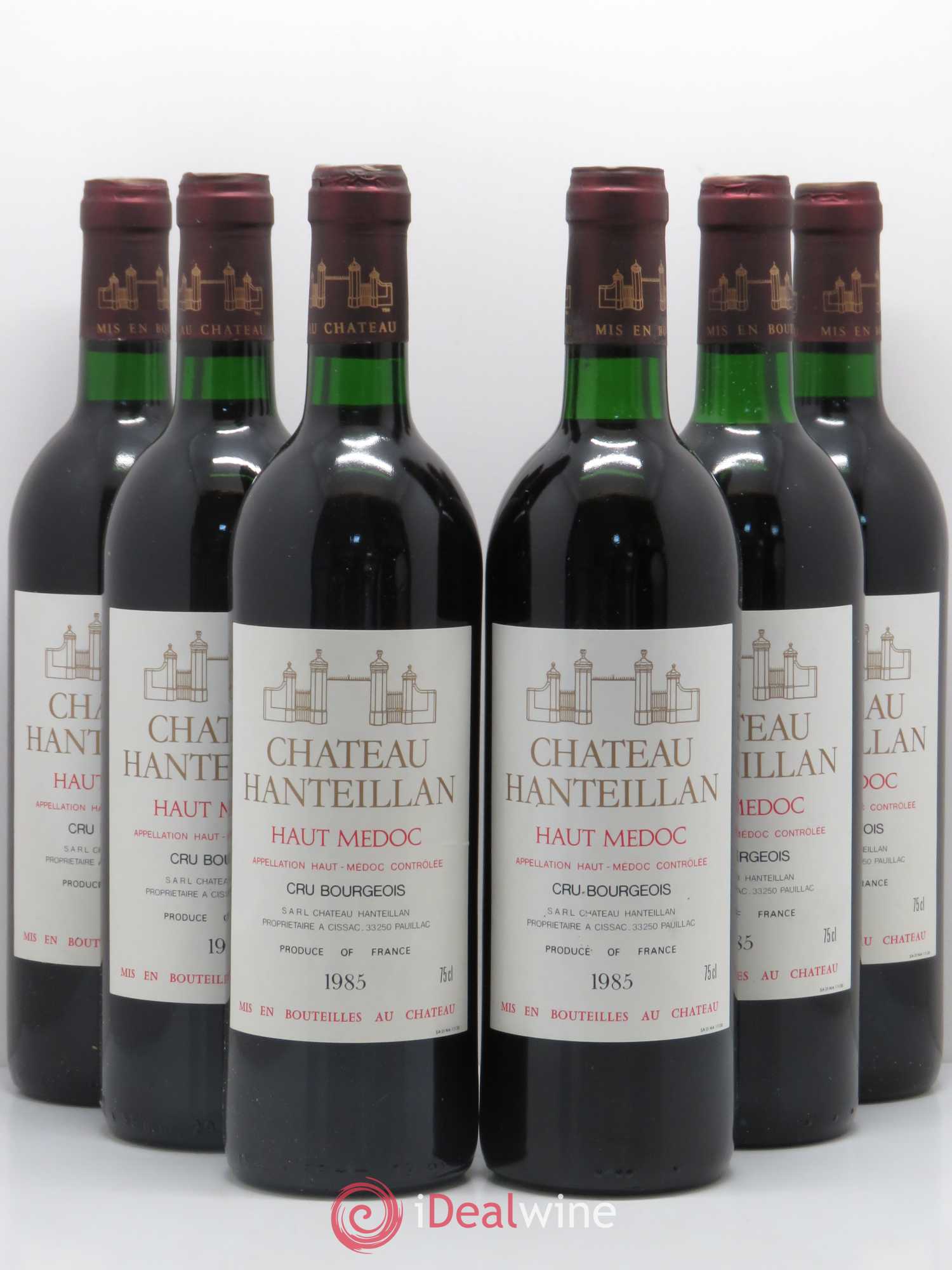 Château Hanteillan Cru Bourgeois (sans prix de réserve) 1985 - Lot de 6 bouteilles - 0