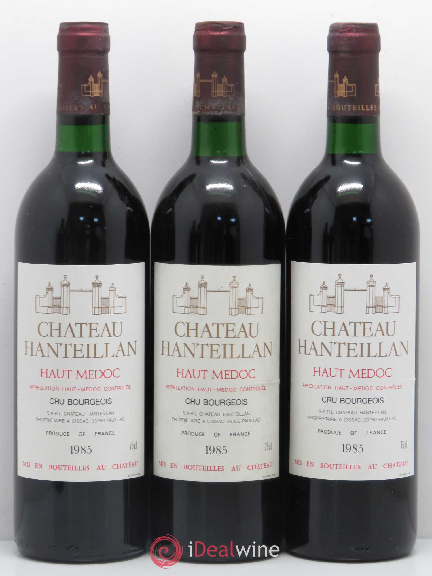 Château Hanteillan Cru Bourgeois (sans prix de réserve) 1985 - Lot de 5 bouteilles - 1