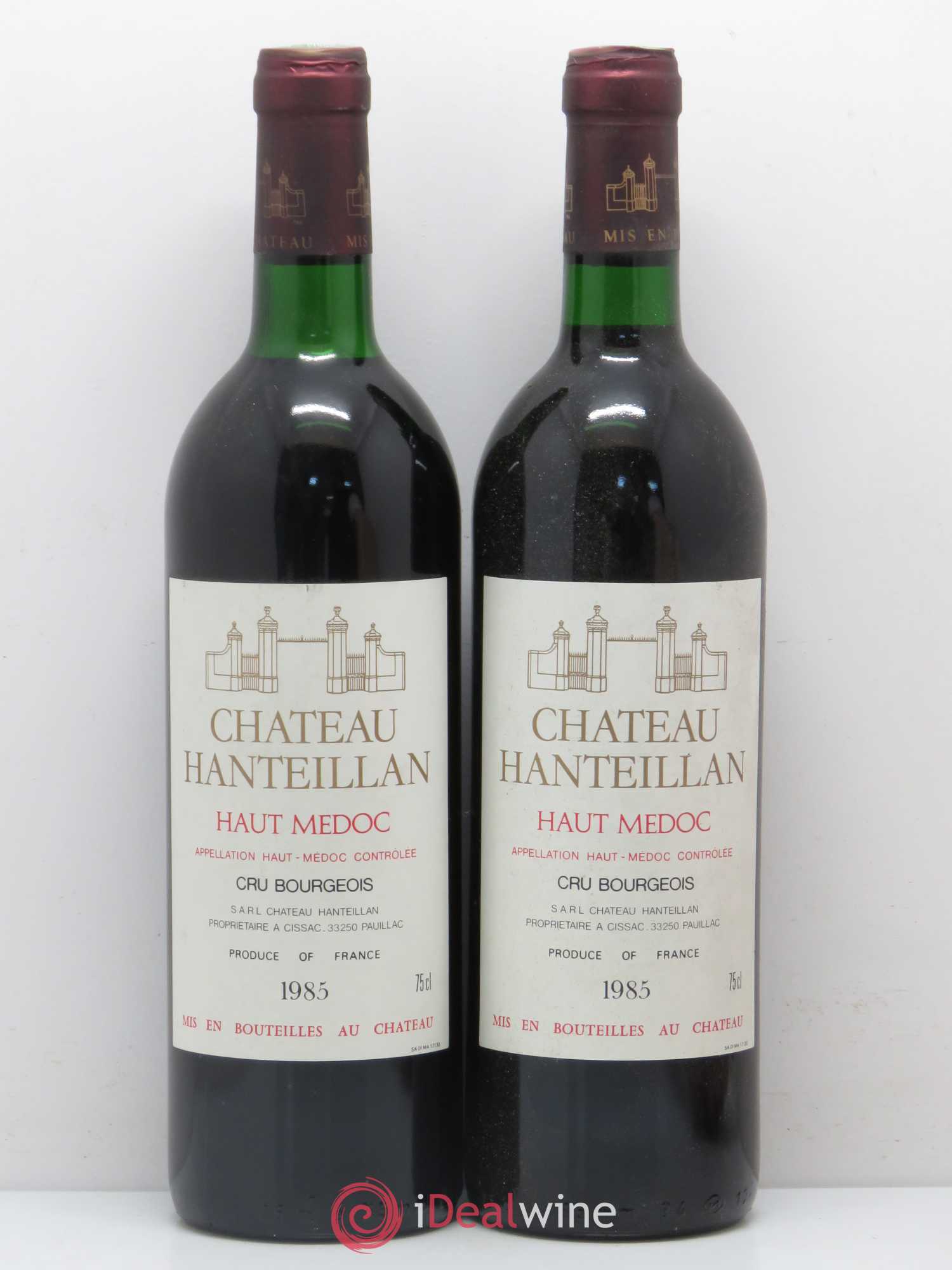 Château Hanteillan Cru Bourgeois (sans prix de réserve) 1985 - Lot de 5 bouteilles - 2