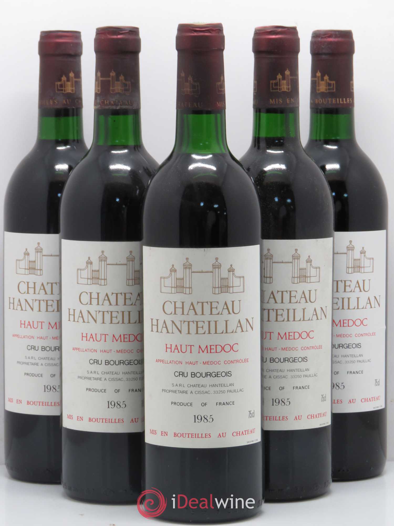 Château Hanteillan Cru Bourgeois (sans prix de réserve) 1985 - Lot de 5 bouteilles - 0