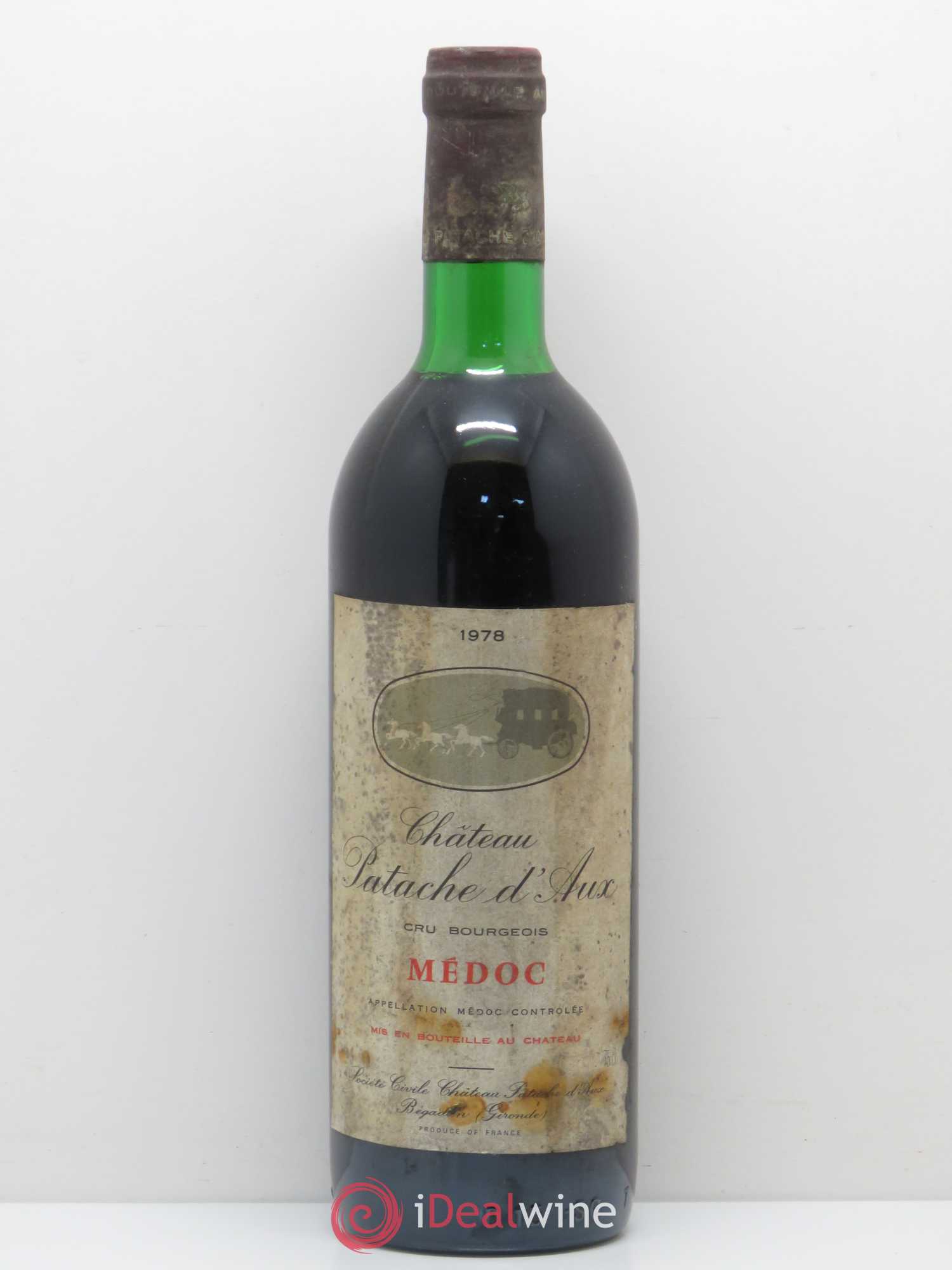 Château Patache d'Aux Cru Bourgeois 1978 - Lot de 1 bouteille - 0