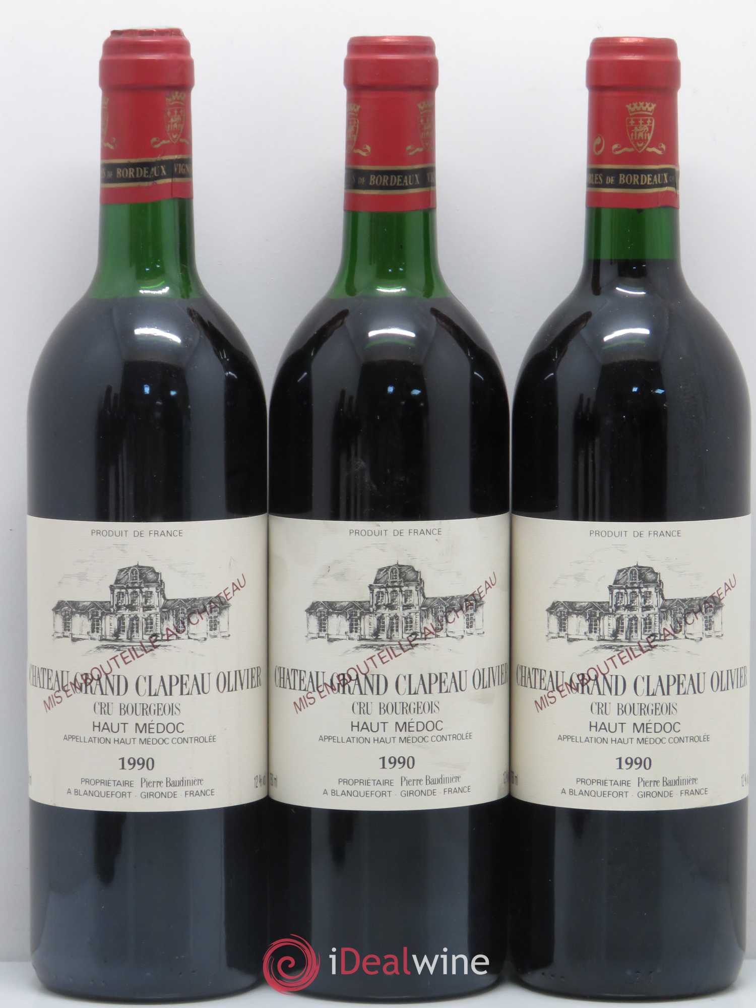 Haut Médoc Chateau Grand Clapeau Olivier (sans prix de réserve) 1990 - Posten von 6 Flaschen - 1