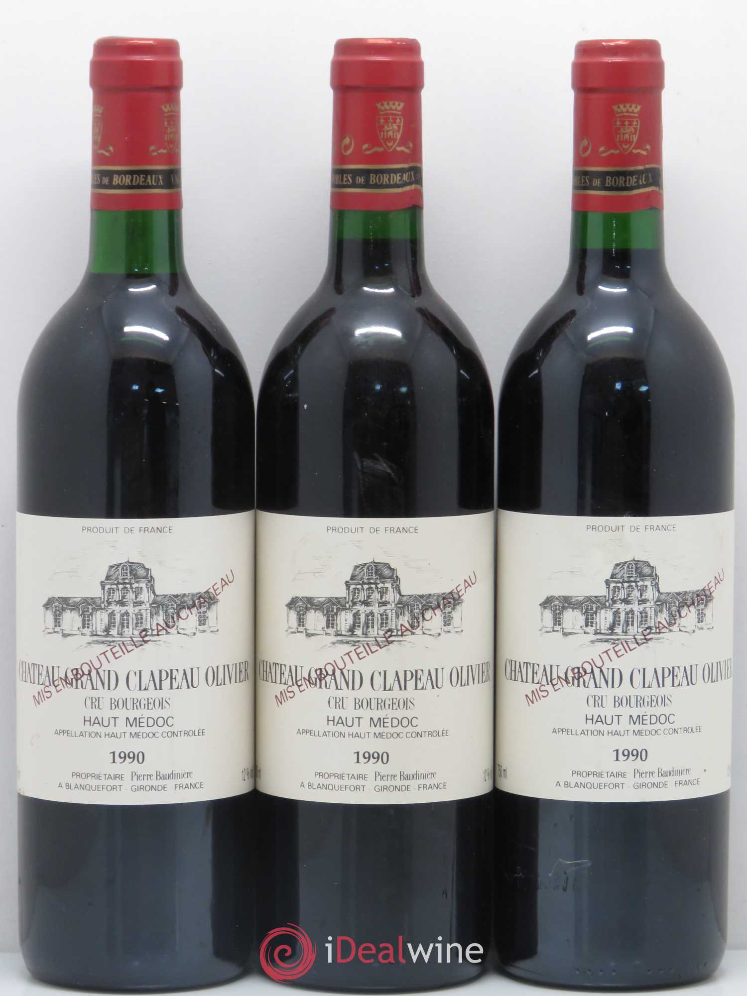 Haut Médoc Chateau Grand Clapeau Olivier (sans prix de réserve) 1990 - Posten von 6 Flaschen - 2