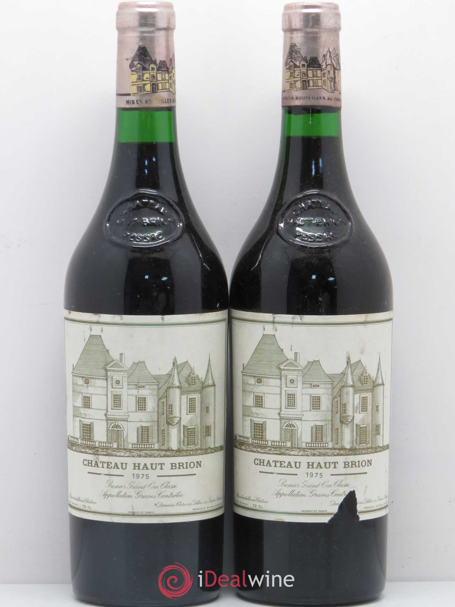 Château Haut Brion 1er Grand Cru Classé 1975 - Lot de 2 bouteilles - 0