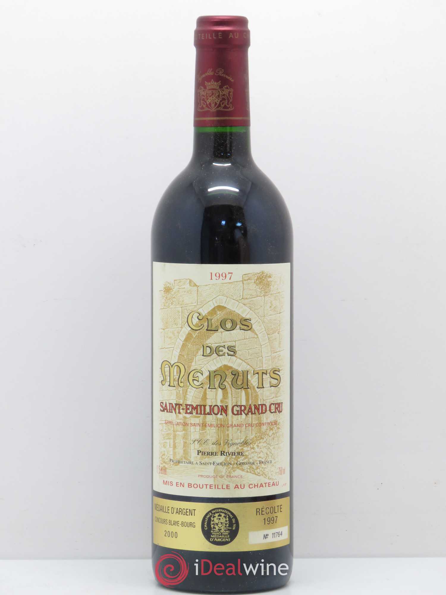 Saint-Émilion Clos des Menuts 1997 - Lot de 1 bouteille - 0
