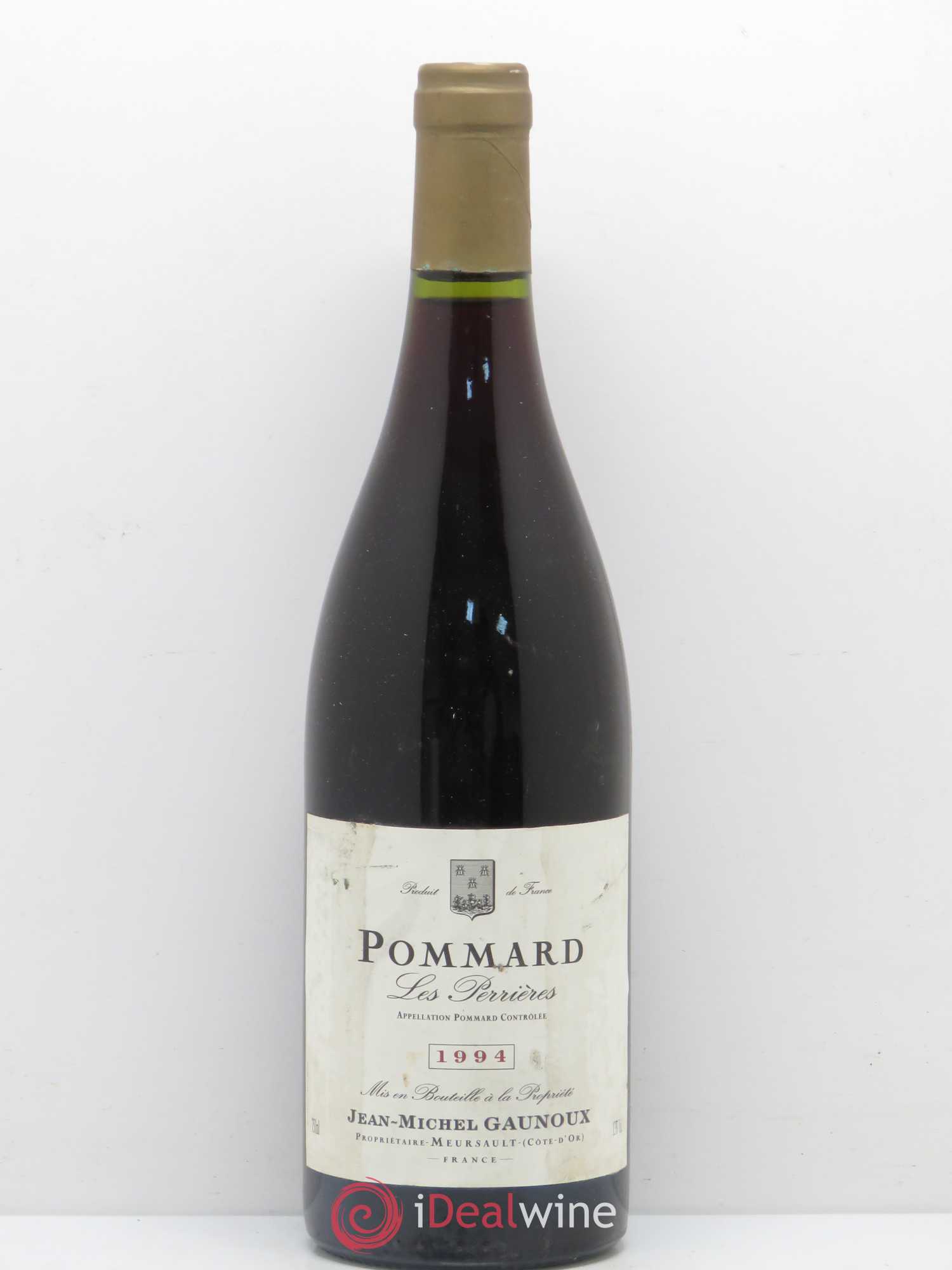 Pommard Les Perrières Domainie Gaunoux 1994 - Posten von 1 Flasche - 0