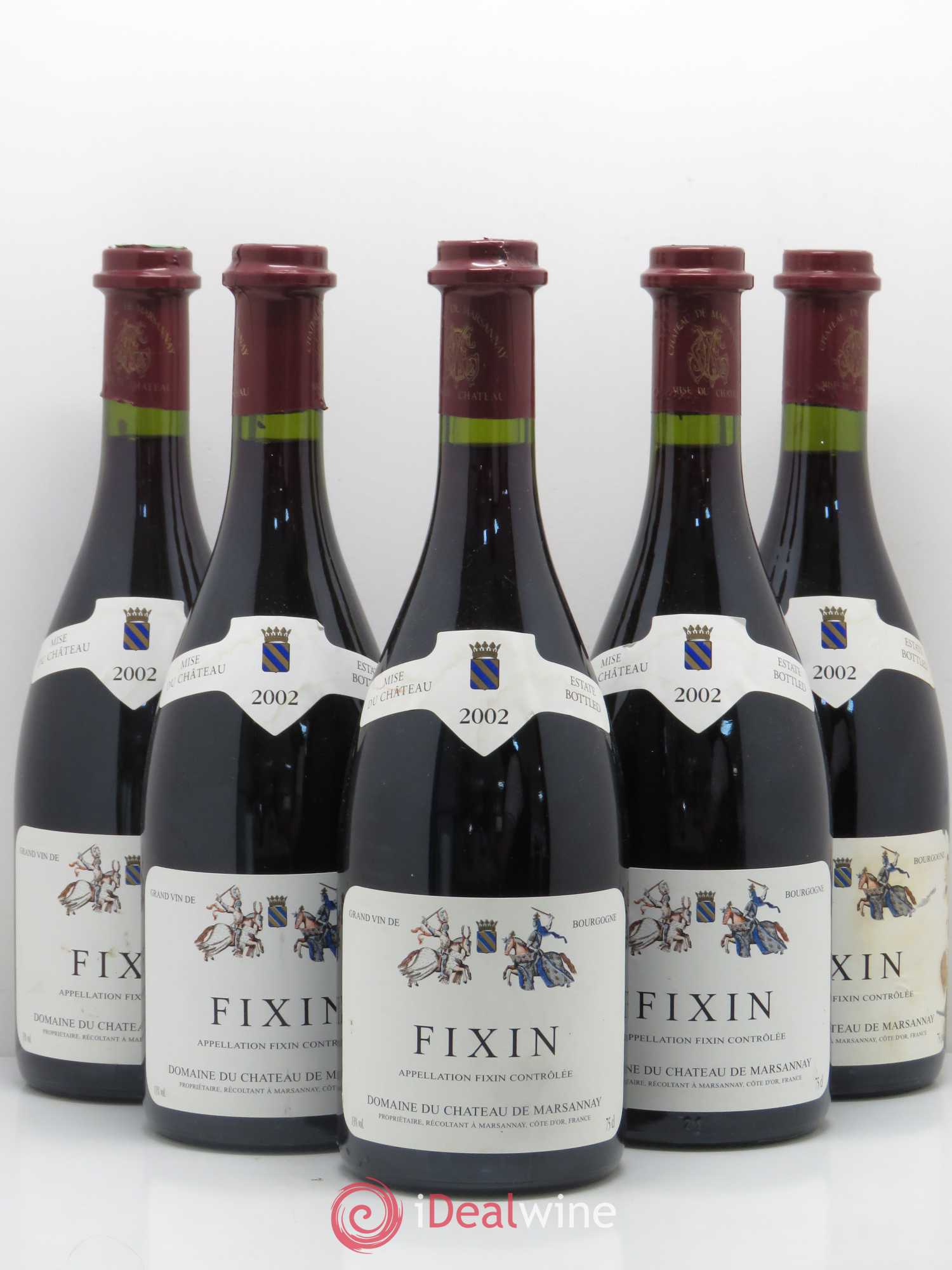 Fixin Domaine du Château de Marsannay (sans prix de réserve) 2002 - Posten von 5 Flaschen - 0