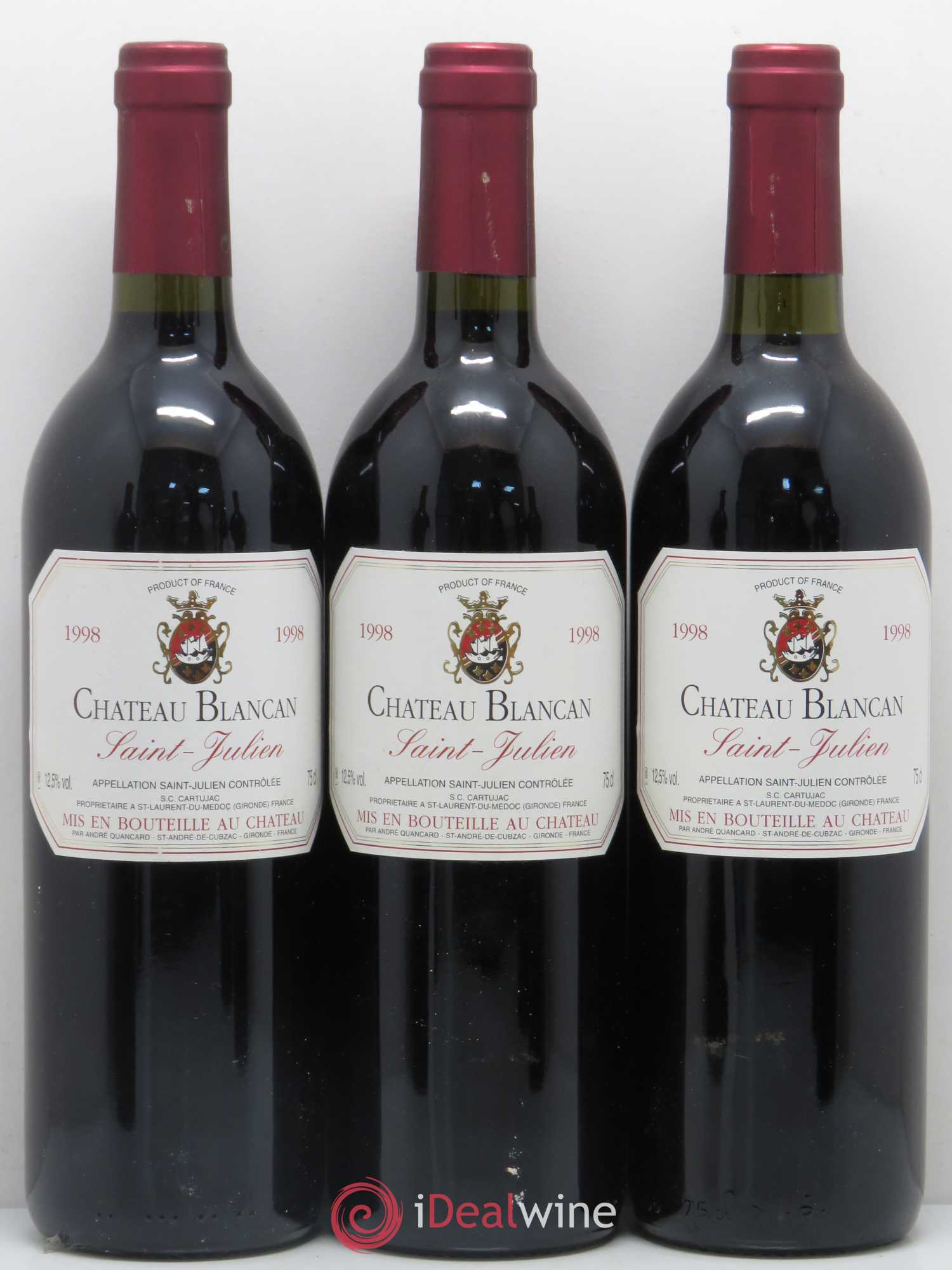 Saint-Julien Chateau Blancan (sans prix de réserve) 1998 - Posten von 6 Flaschen - 2